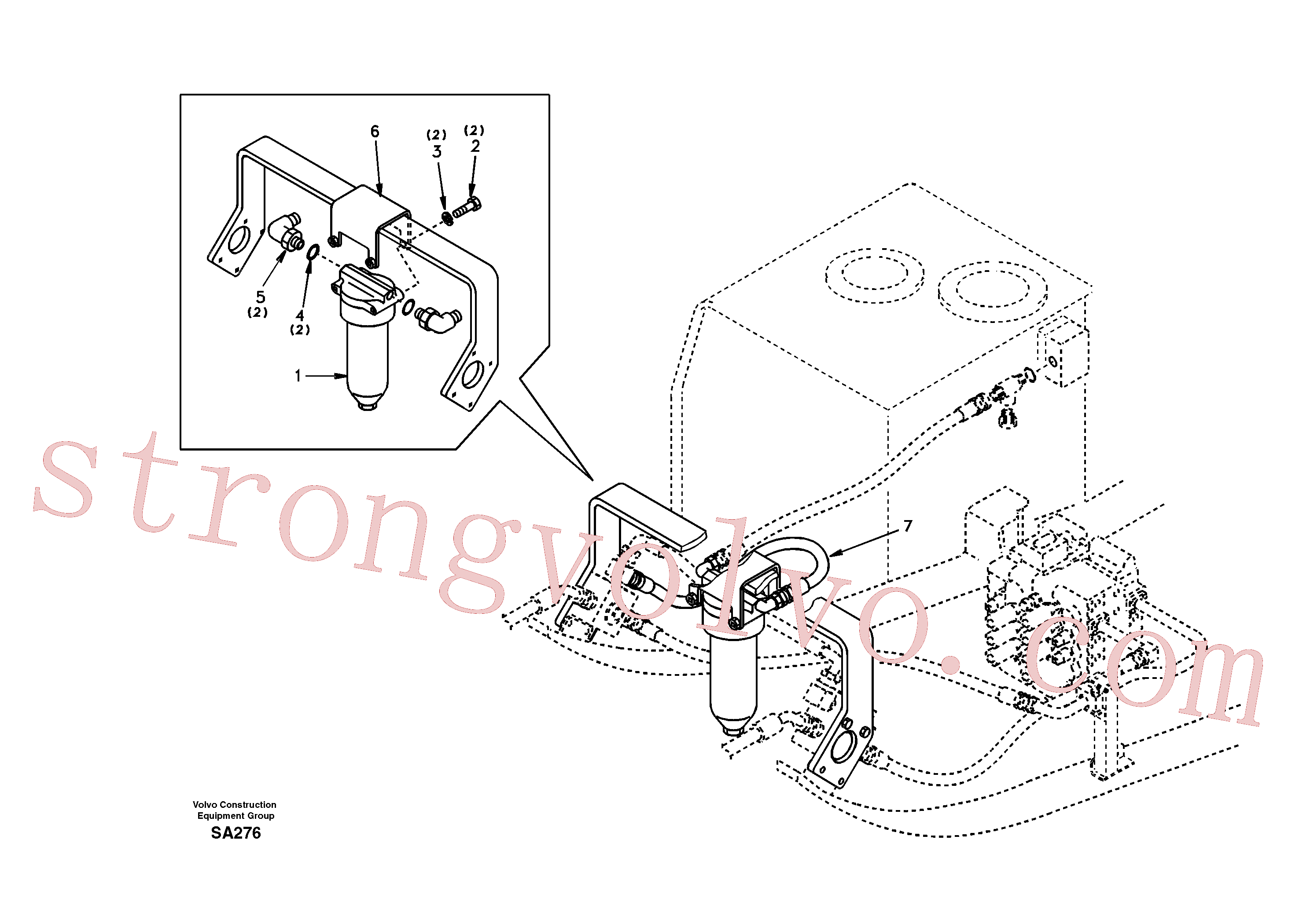Volvo Montagem SA9452-06213 Mangueira completa Acessórios