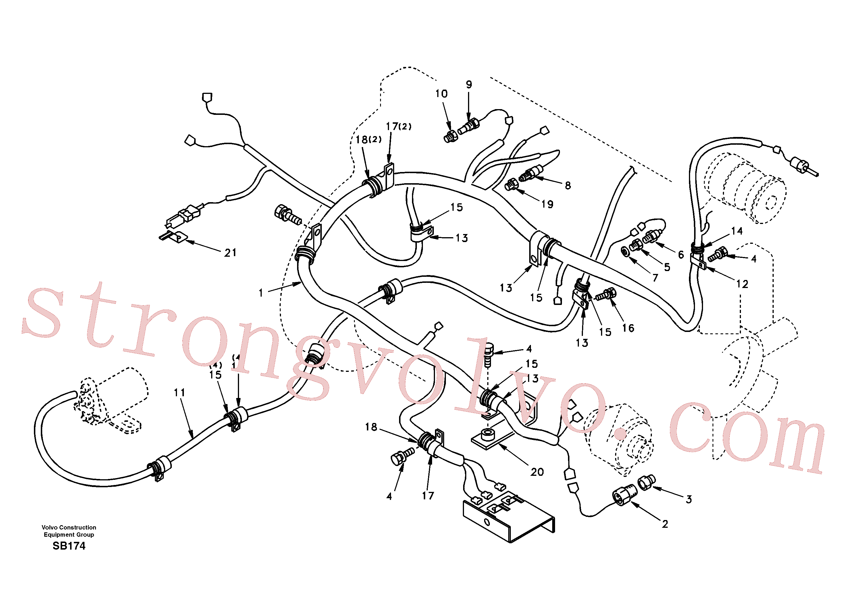 SA9315-03001 Volvo Cablagem, motor(SB174 Montagem)