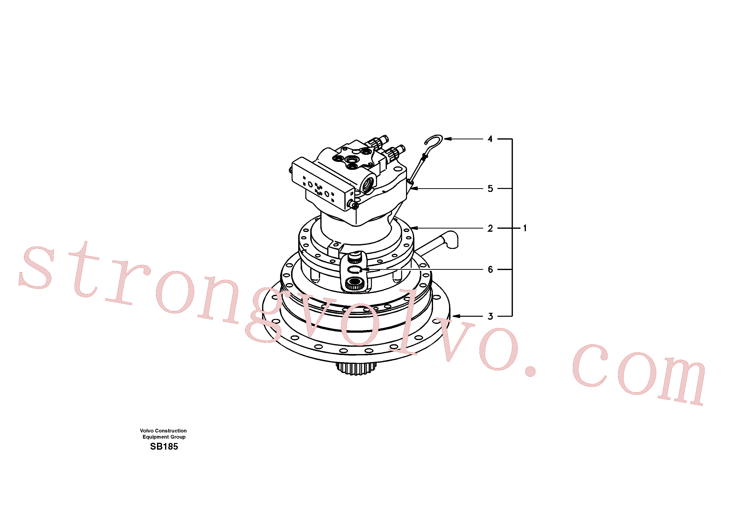 SA7118-34100 Gearbox Volvo escavadeira