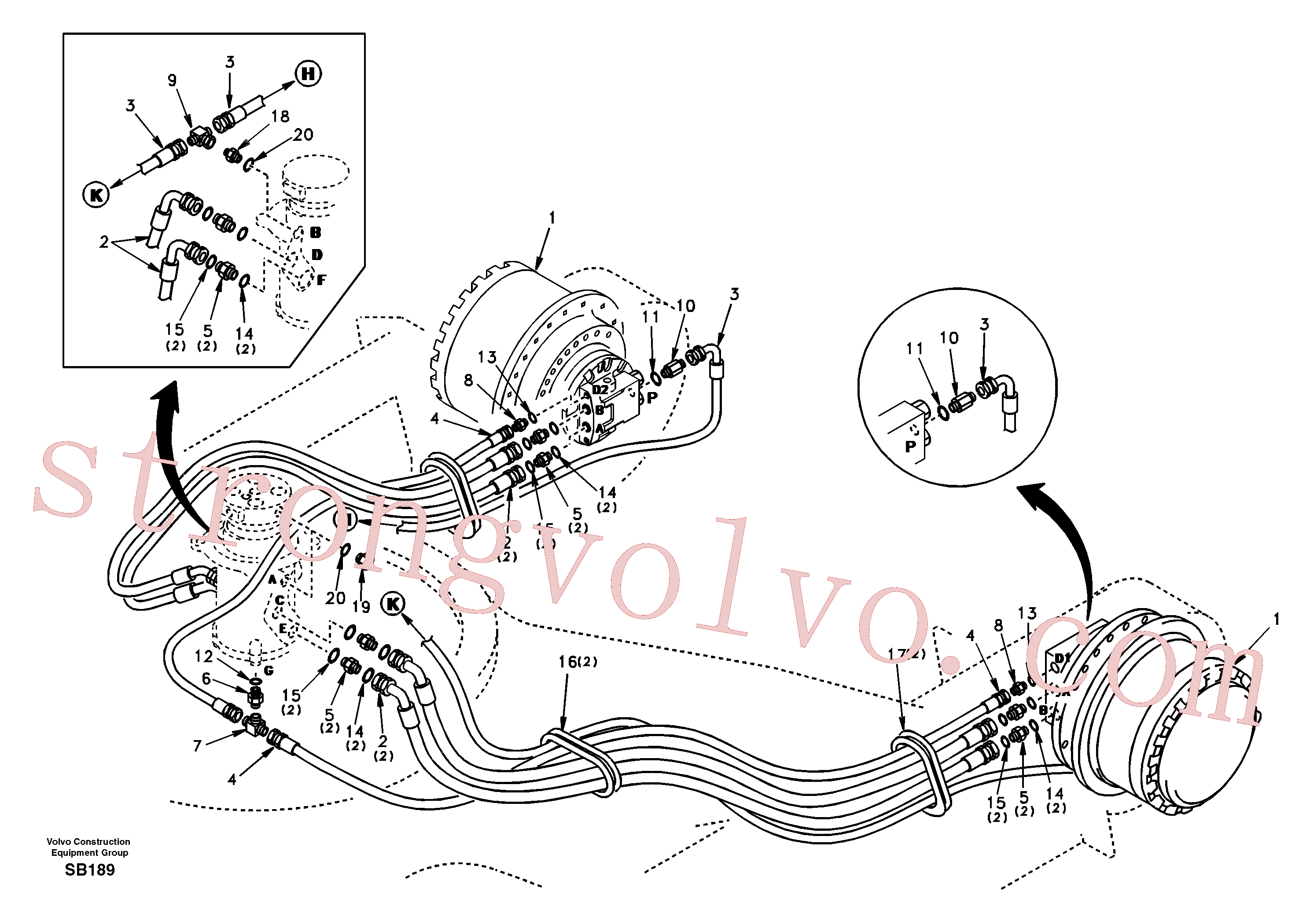 Volvo Montagem SA7117-34001 Unidade propulsora Acessórios