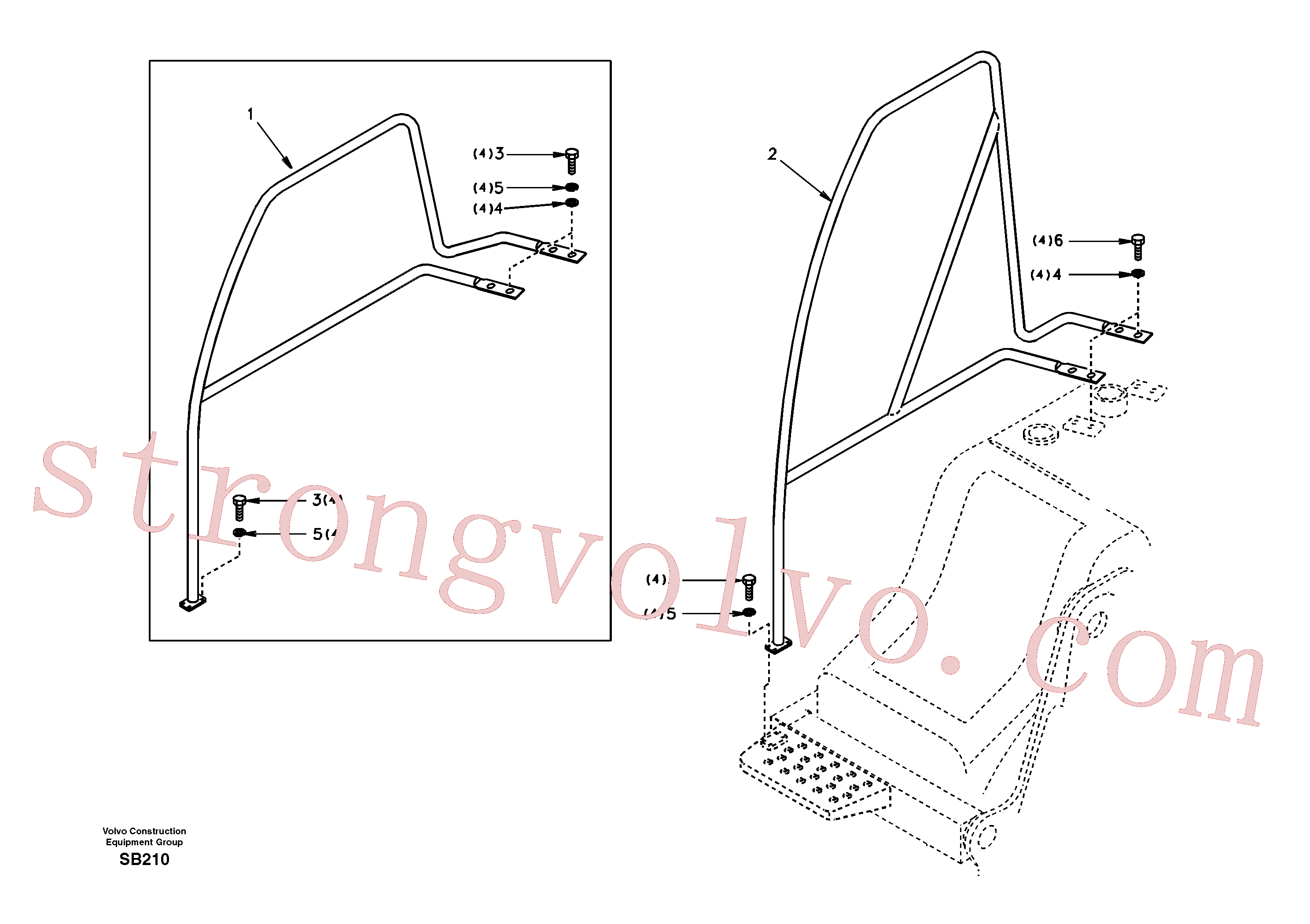 SA9011-21011 Parafuso sextavado Volvo escavadeira