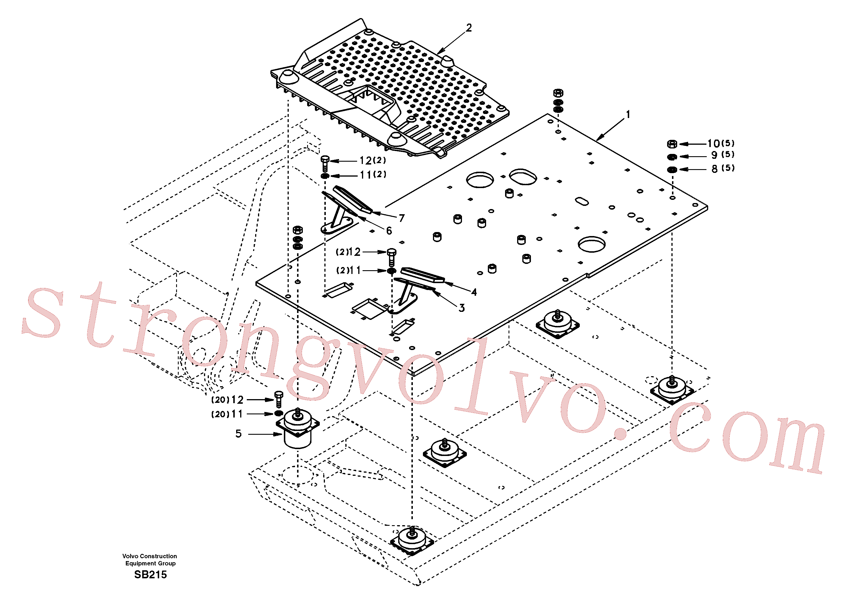 SA9014-11006 Volvo Chão da cabina(SB215 Montagem)