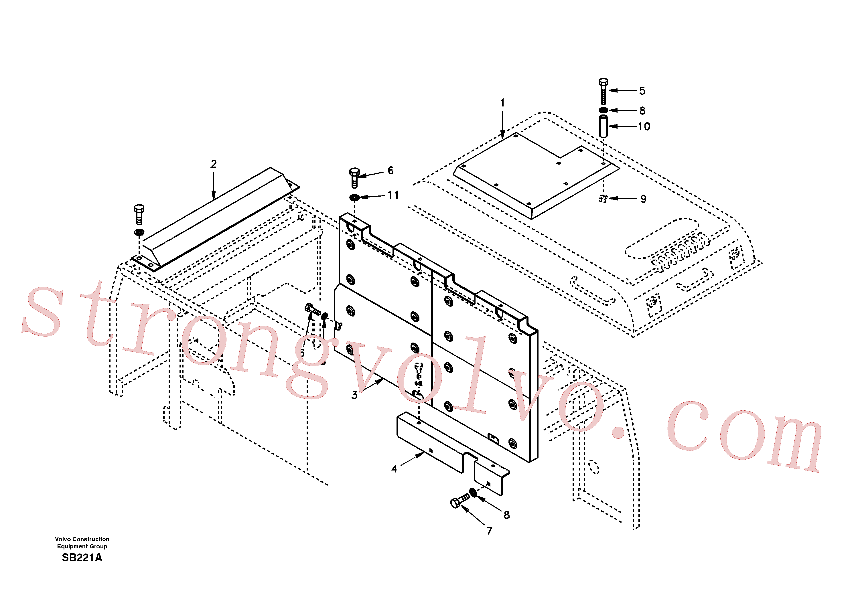 SA9111-11200 Volvo Protecção contra o ruído, kit de insonorização(SB221A Montagem)
