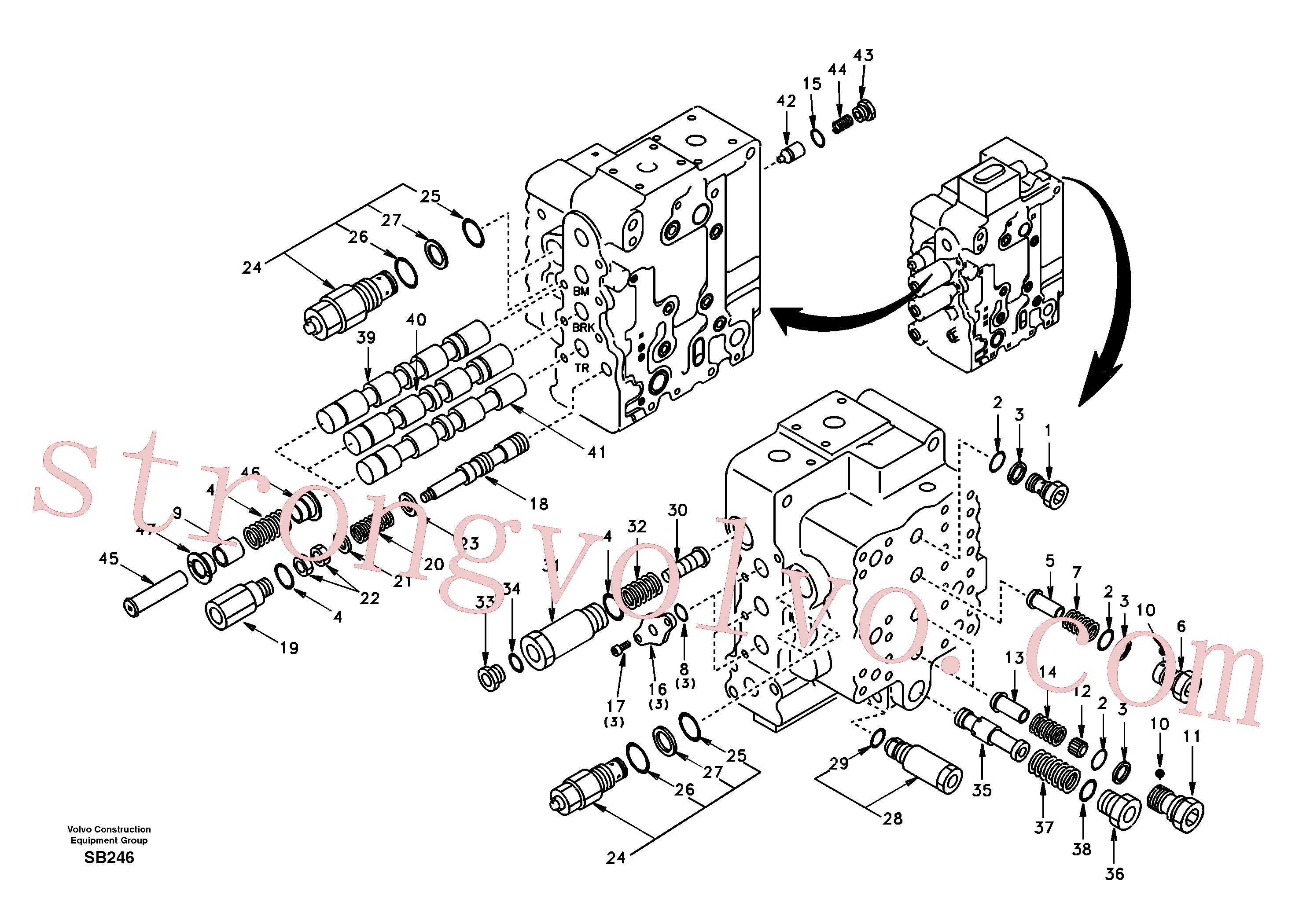 SA7273-10690 Calço de ajuste Volvo escavadeira