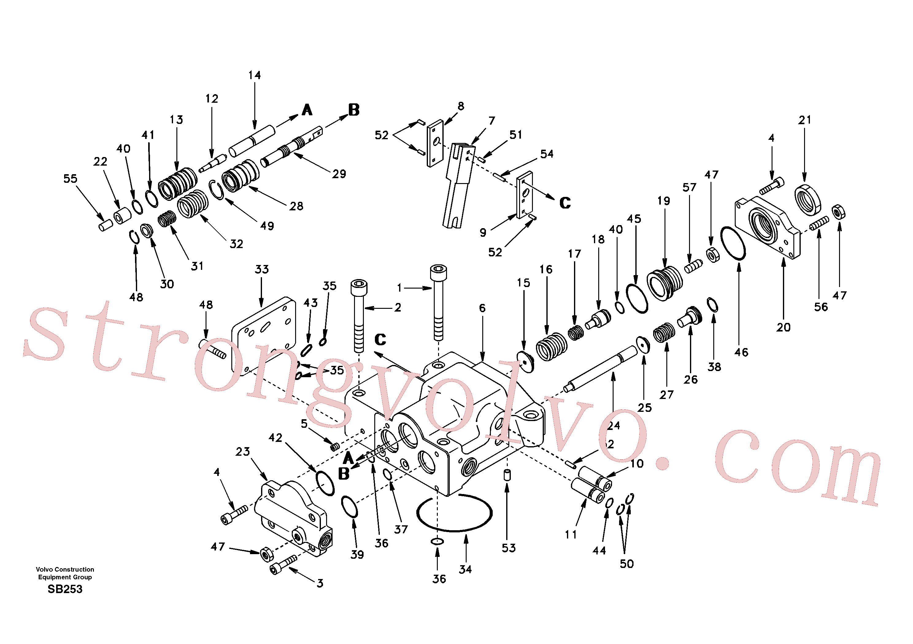 SA14500059 Volvo Regulador, bomba hidráulica(SB253 Montagem)