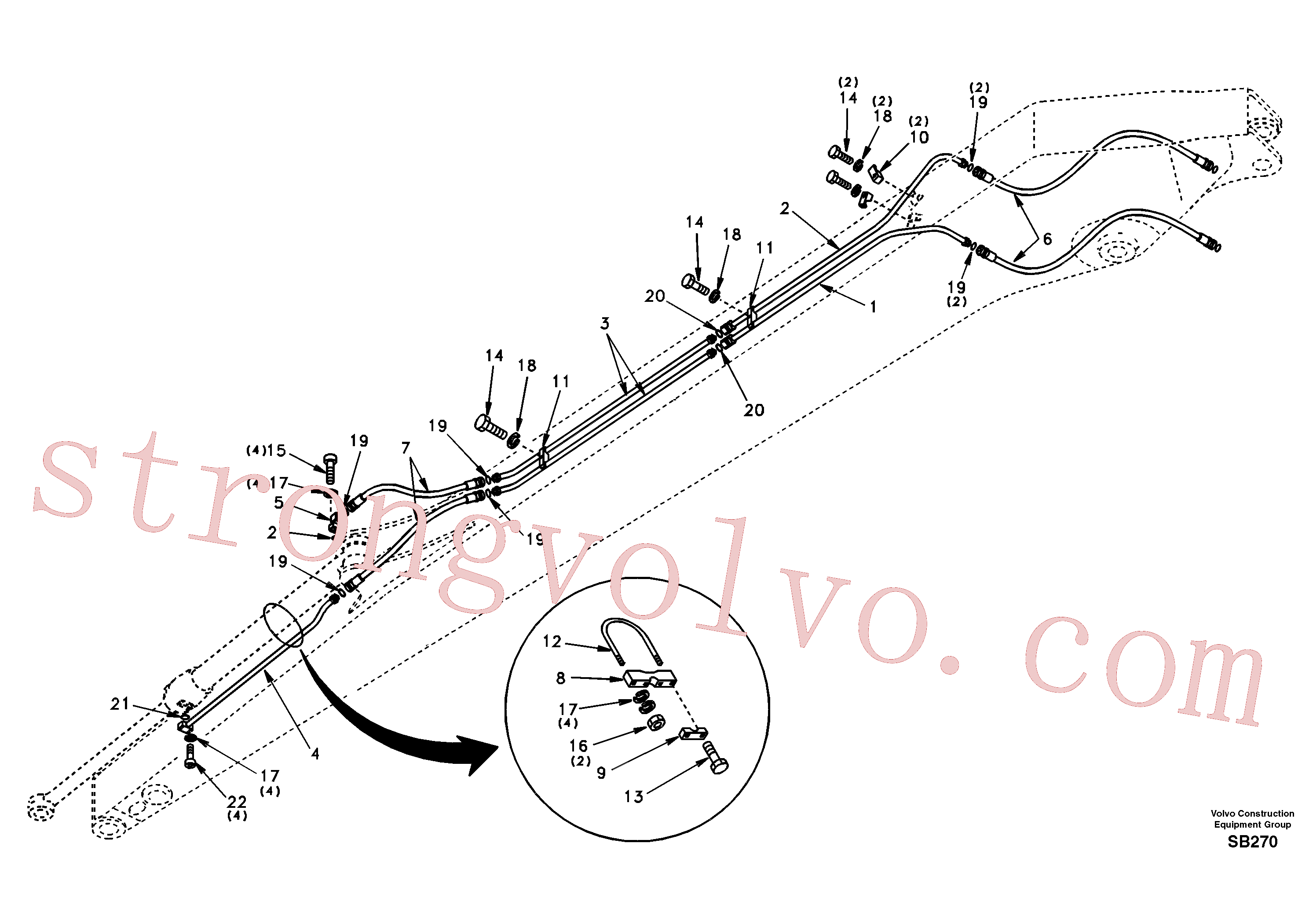 Volvo Montagem VOE938645 Mangueira completa Acessórios