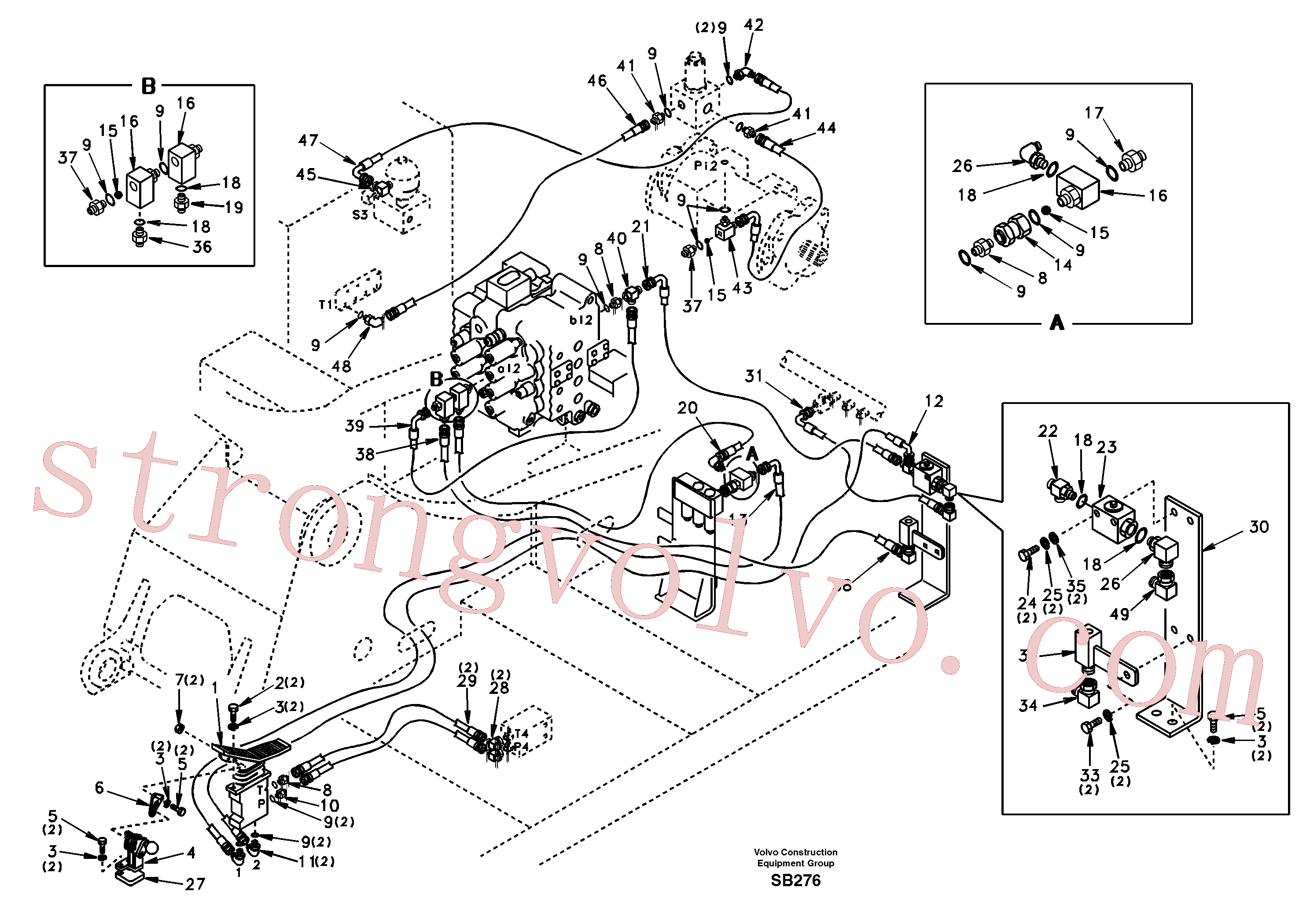 SA9453-02310 Volvo Hidráulica de serviço, martelo e cortador para fluxo da bomba principal(SB276 Montagem)