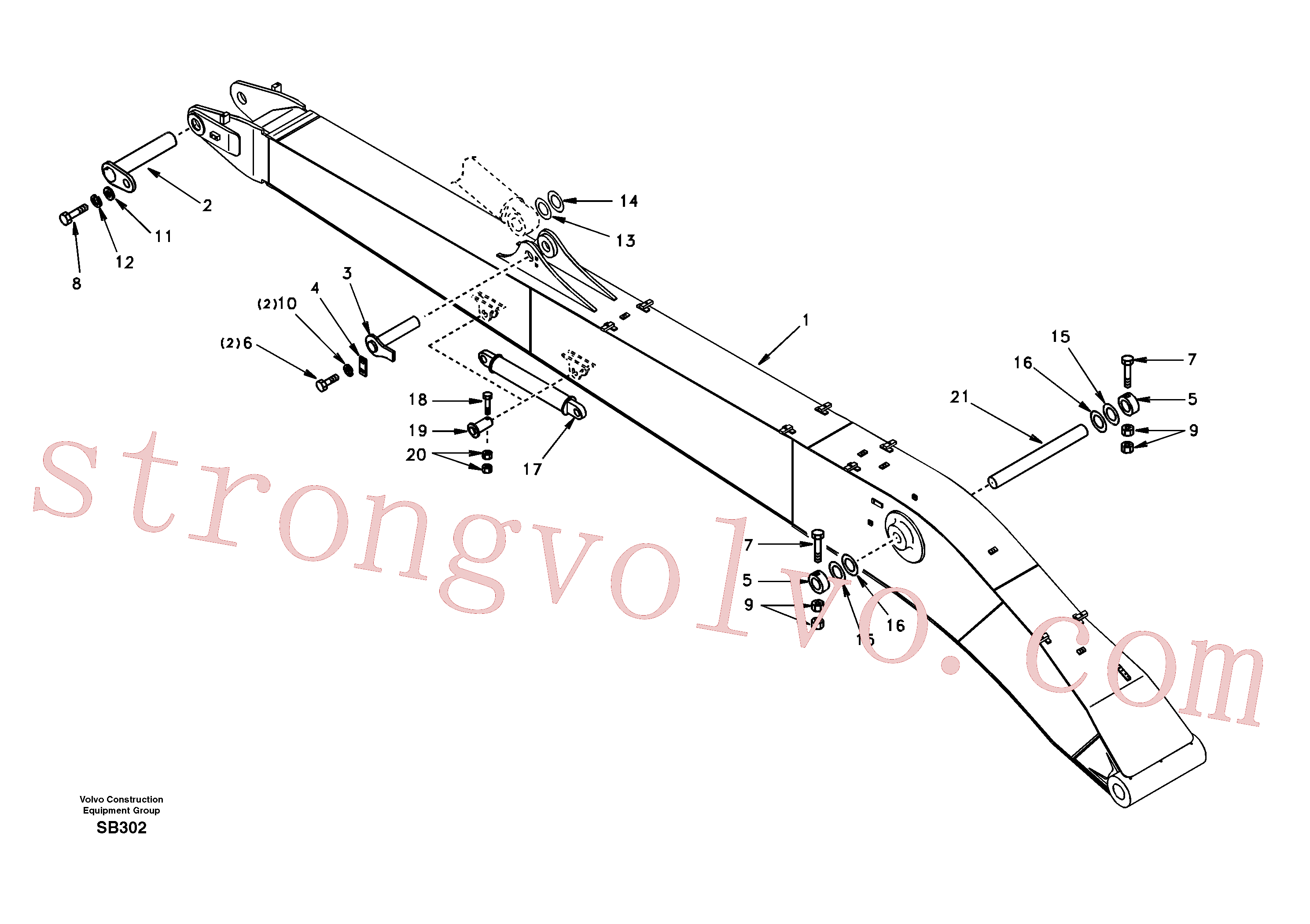 Volvo SA1073-05290 Articulação Volvo Acessórios para escavadeira