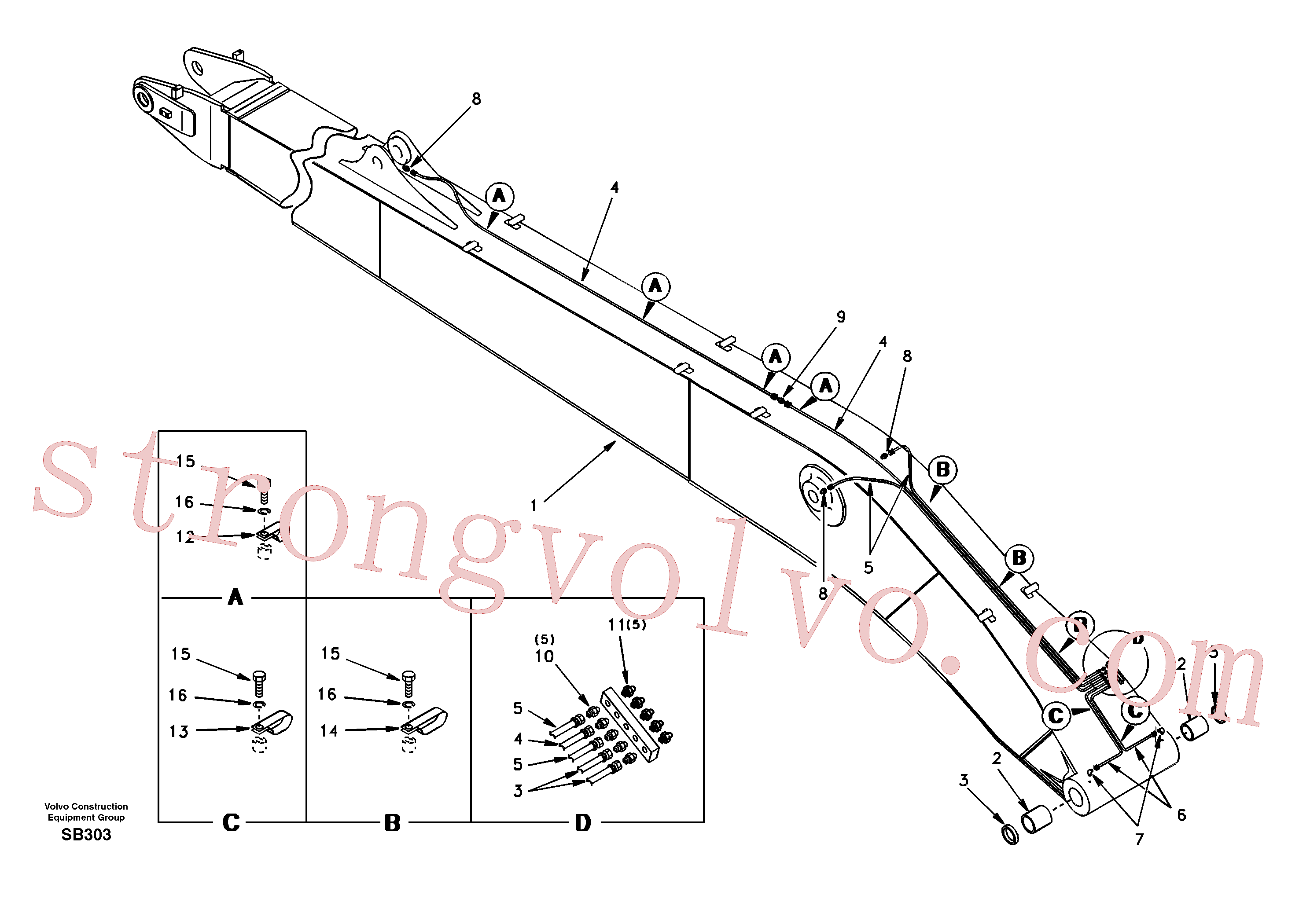 SA1173-00331 Bucha Inscreva-se para Volvo Acessórios para escavadeira