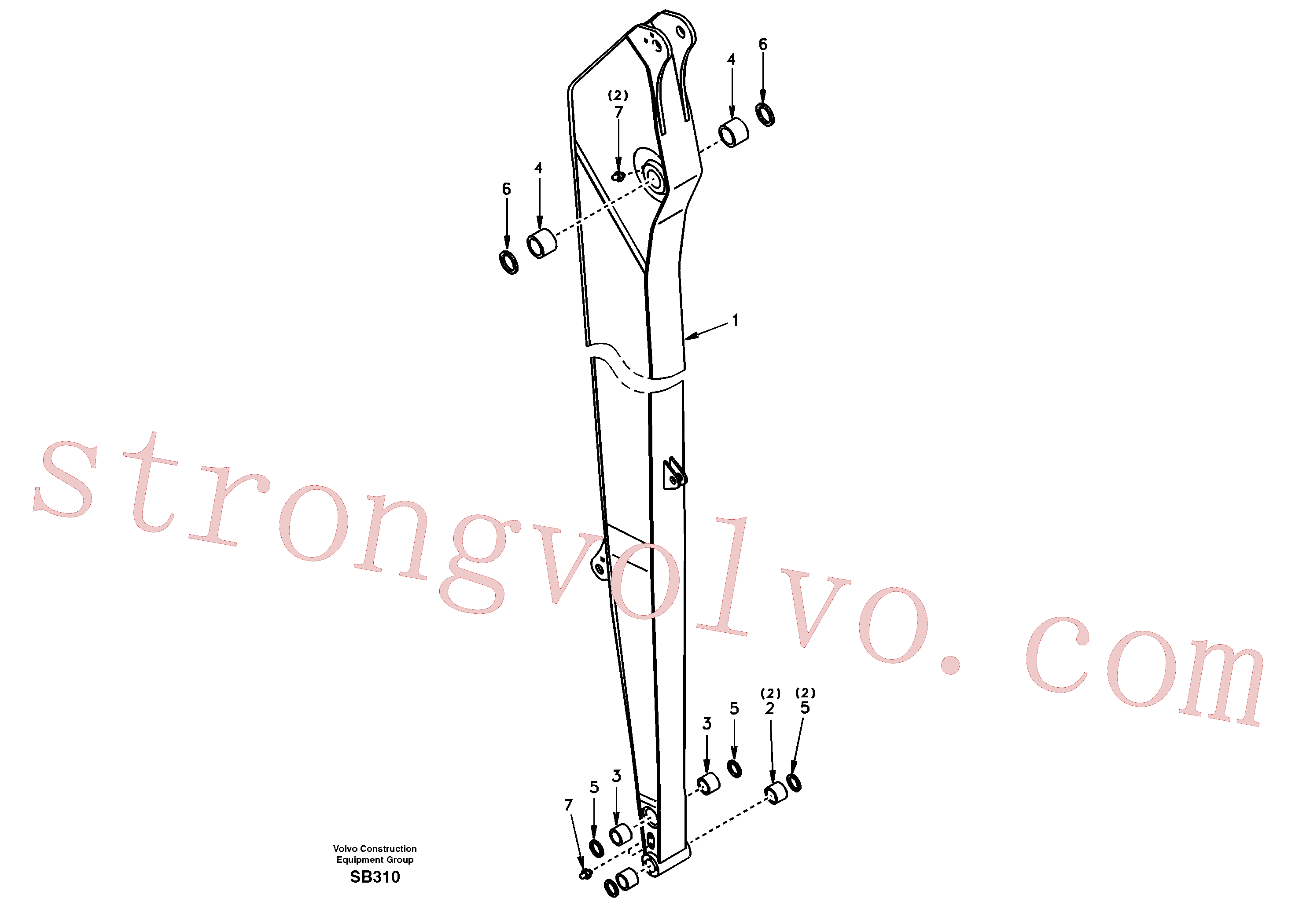 Atacado VOE14500245 Arm Volvo escavadeira