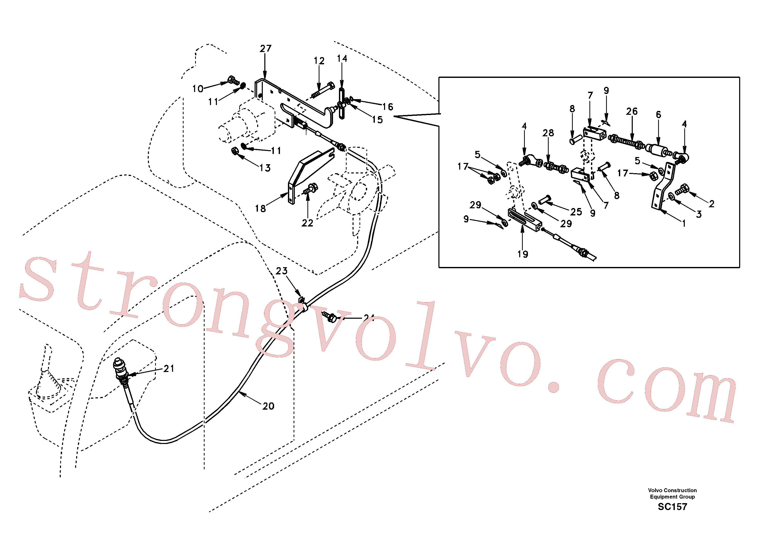 SA9011-10603 Volvo Comando de velocidade(SC157 Montagem)