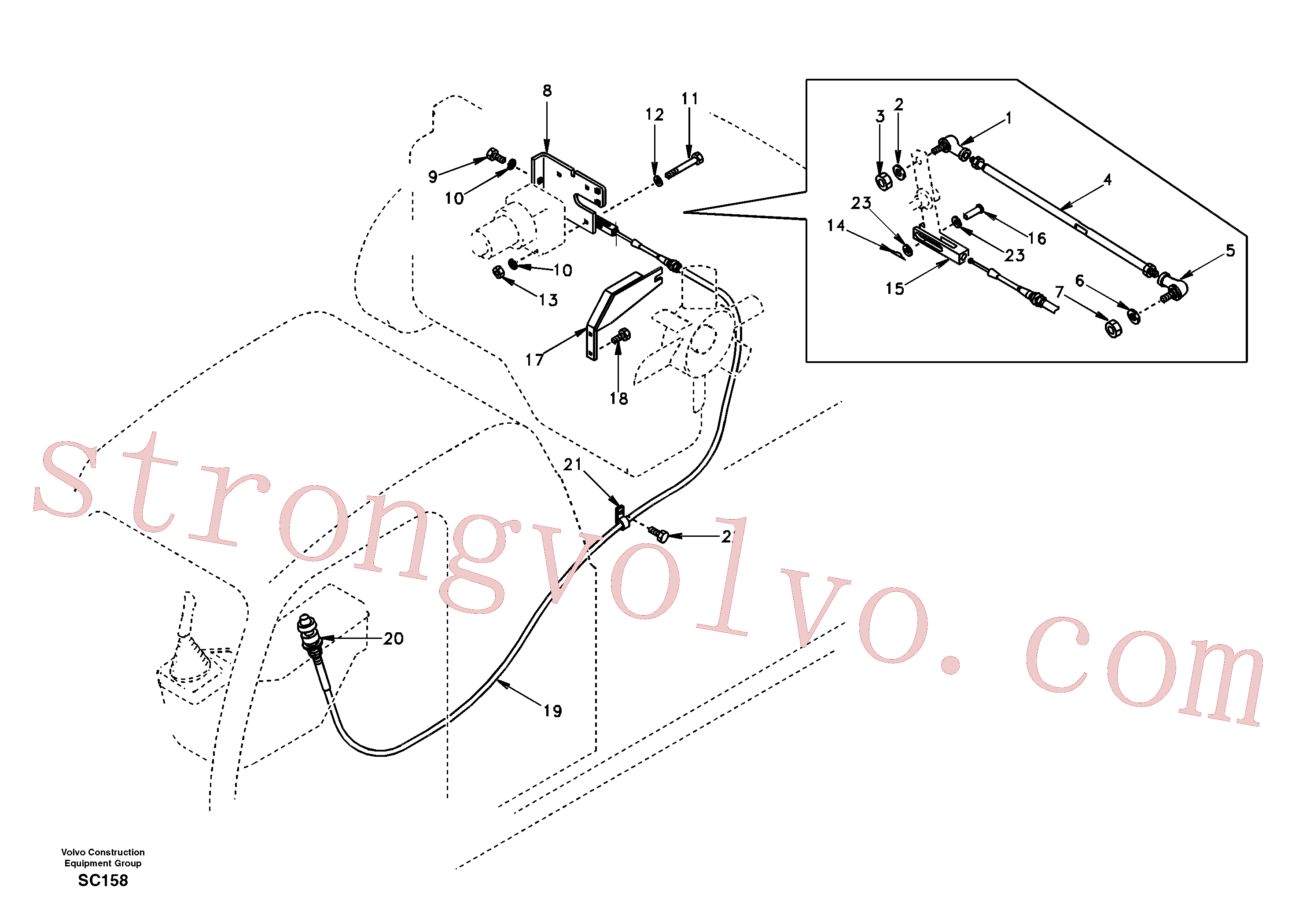 Volvo SA9111-10600 Nut Volvo Acessórios para escavadeira