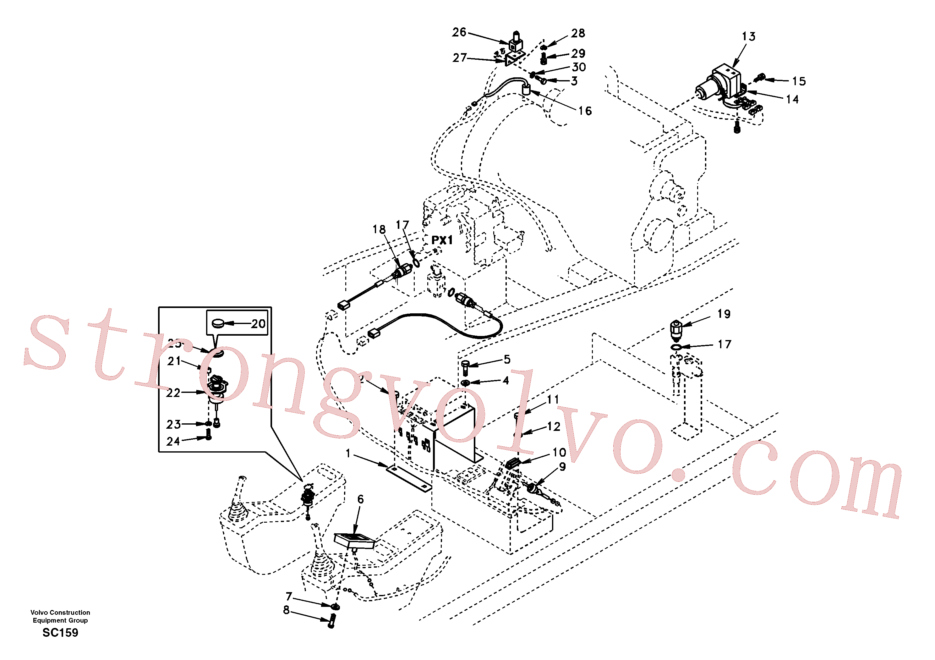 Volvo Acessórios para escavadeira SA9011-10803 Bolt Acessórios