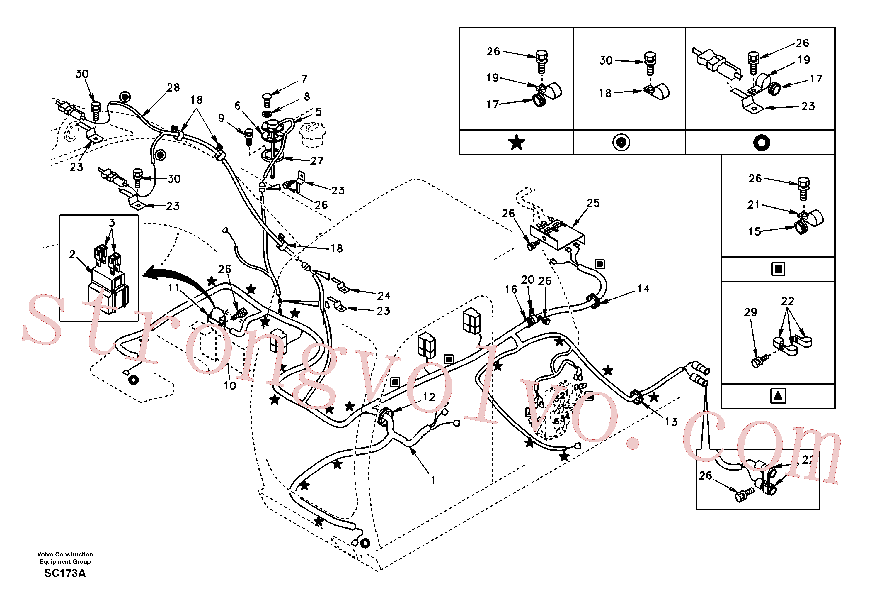 Volvo Montagem SA1048-00110 Grommet Acessórios