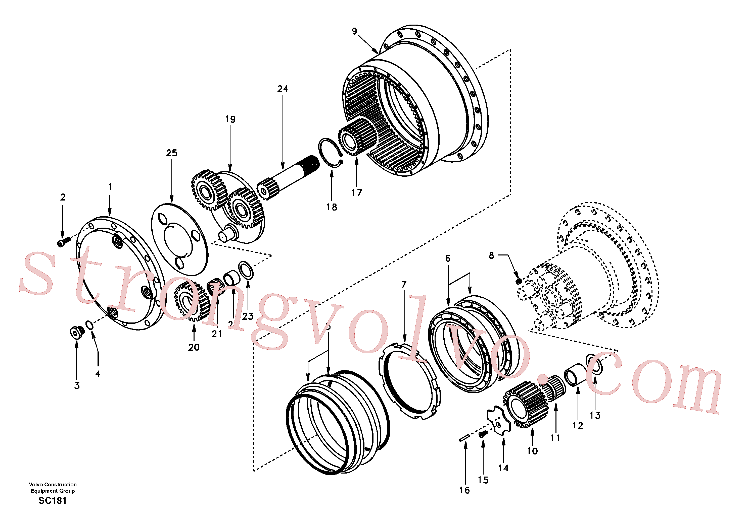 SA8230-32450 Volvo Caixa de ferramentas de estrada(SC181 Montagem)