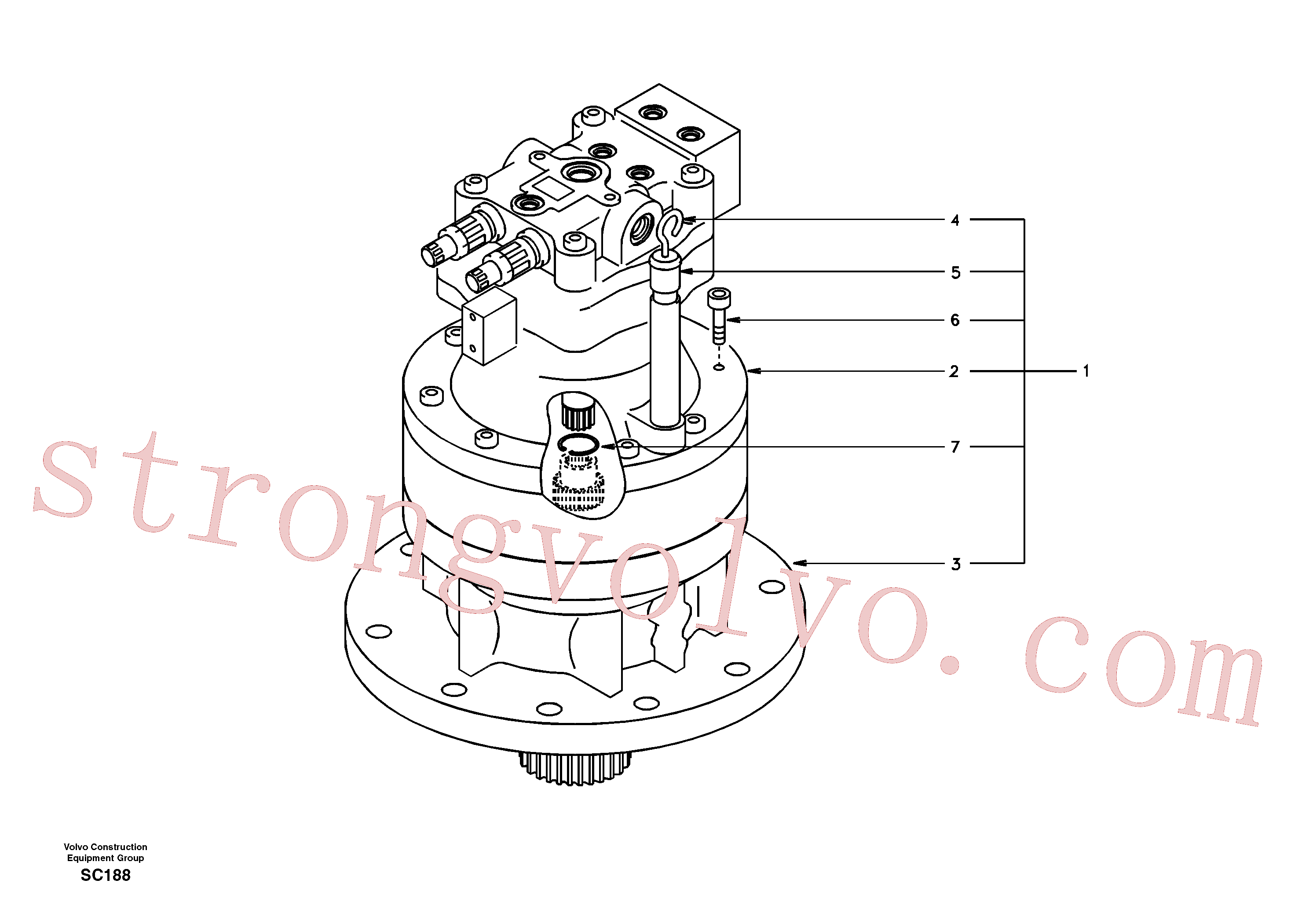 Volvo Acessórios para escavadeira SA1142-06500 Motor Acessórios