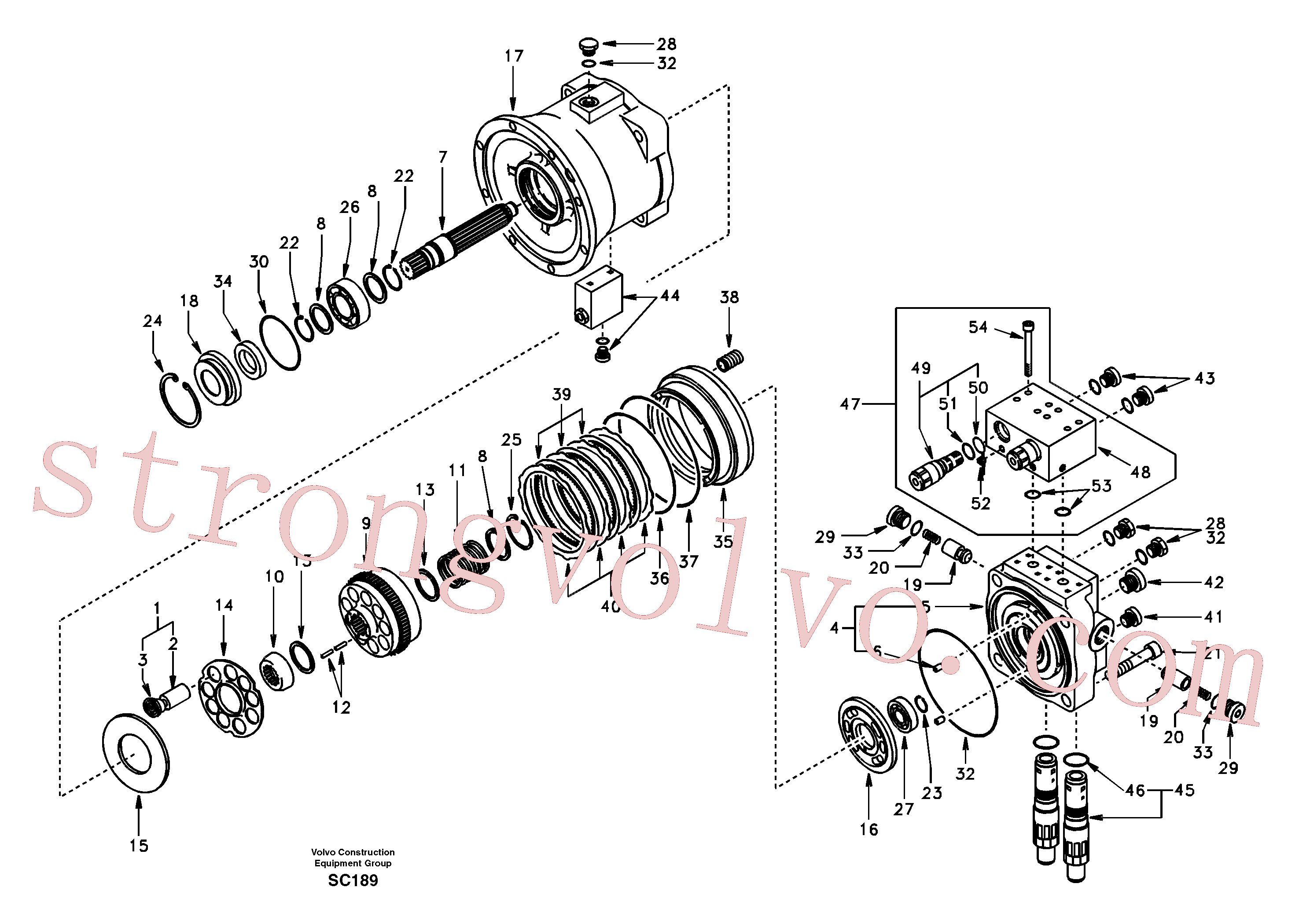 SA8230-26570 Volvo Motor de rotação(SC189 Montagem)