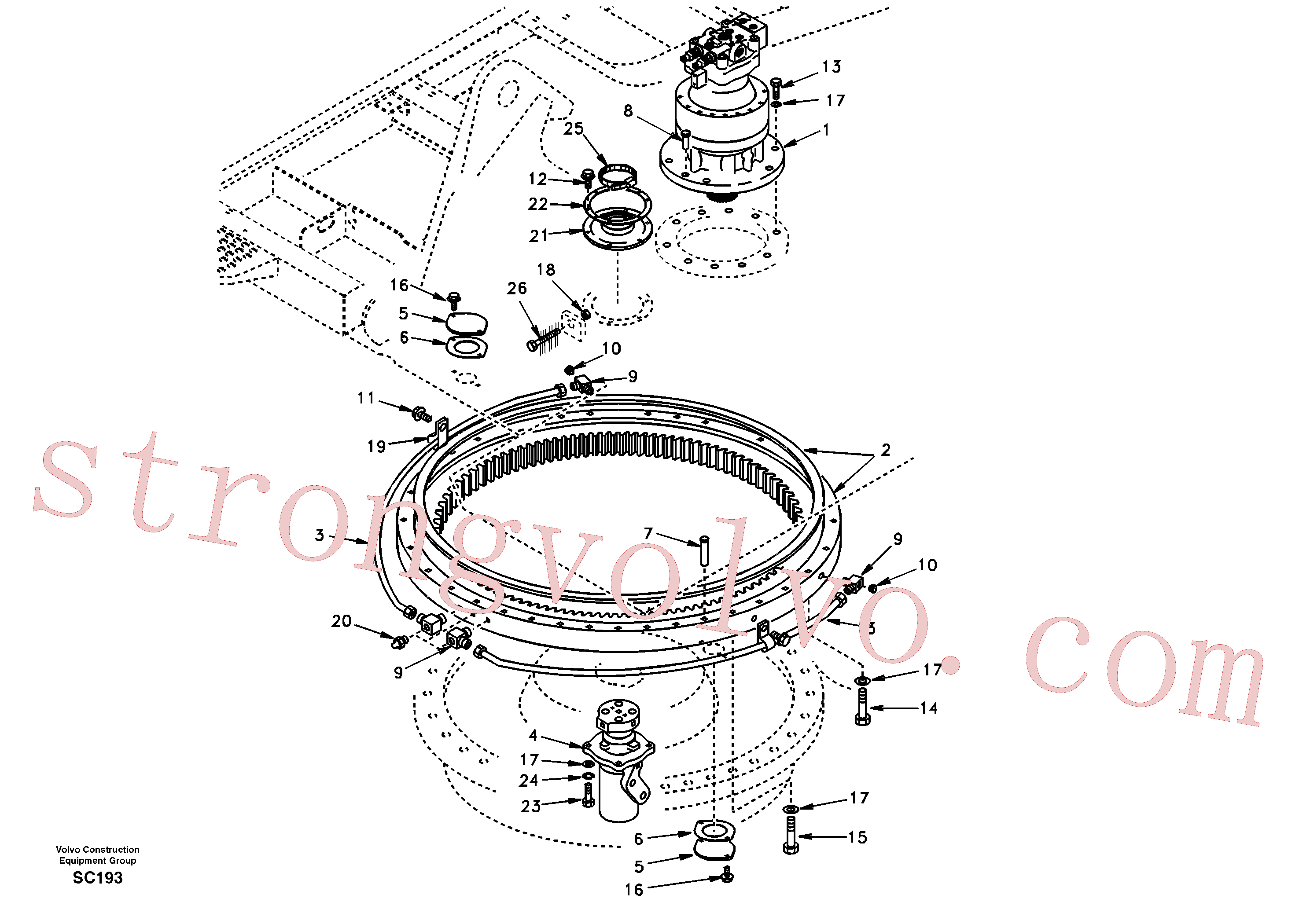 SA9011-41614 Volvo Sistema de articulação(SC193 Montagem)