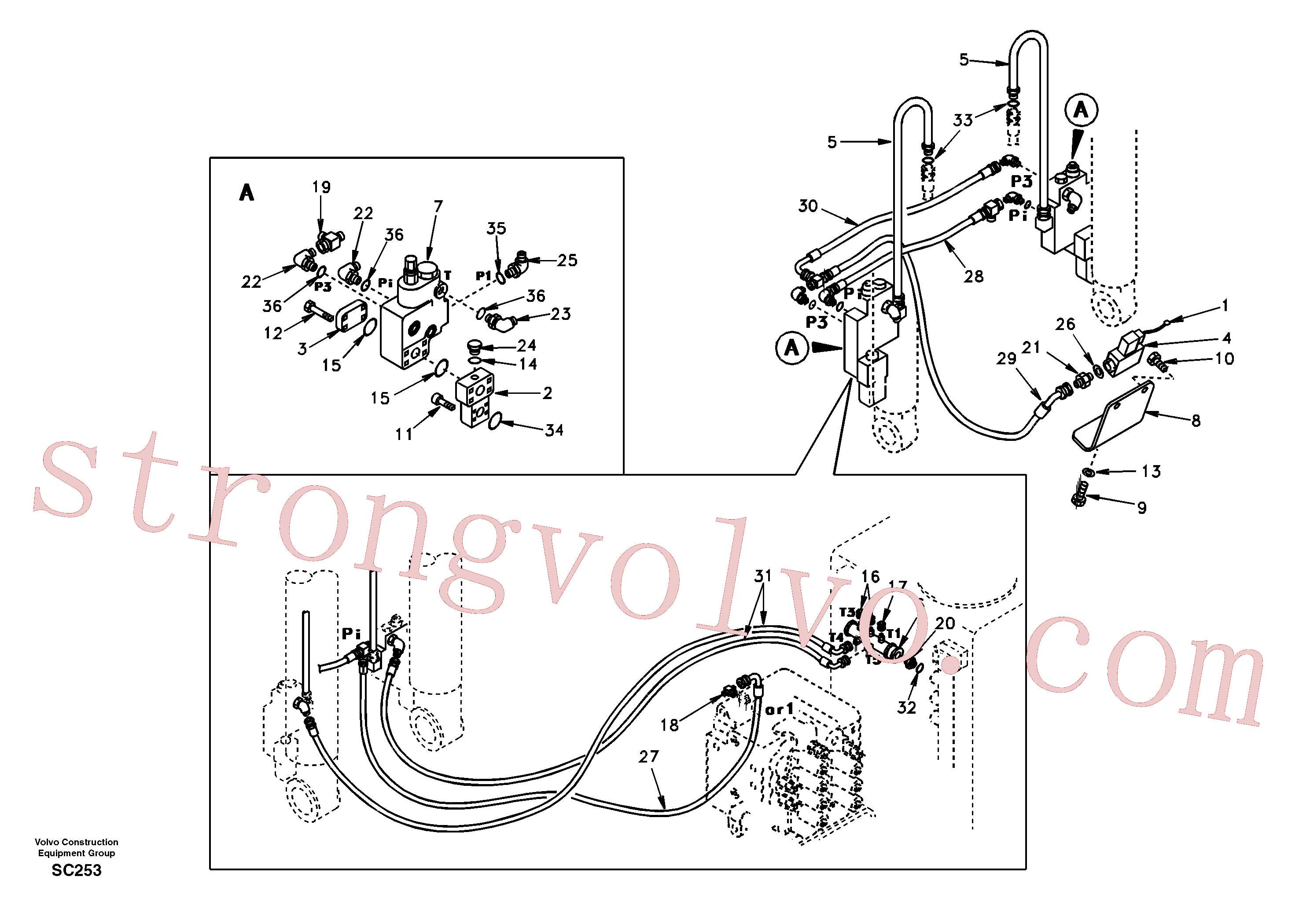 SA1174-51082 Pipe Inscreva-se para Volvo Acessórios para escavadeira