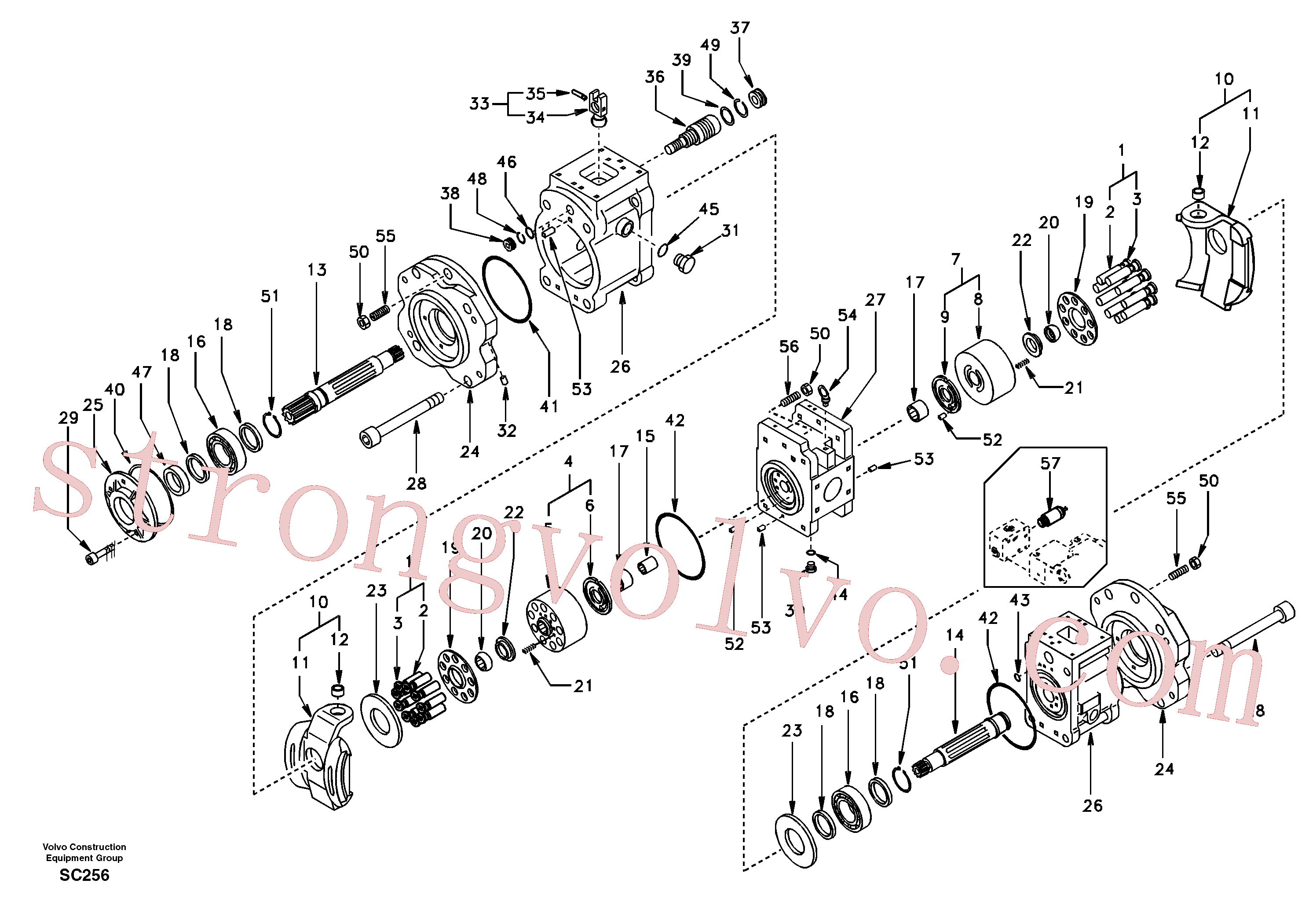 SA1142-05460 Volvo Bomba hidráulica(SC256 Montagem)