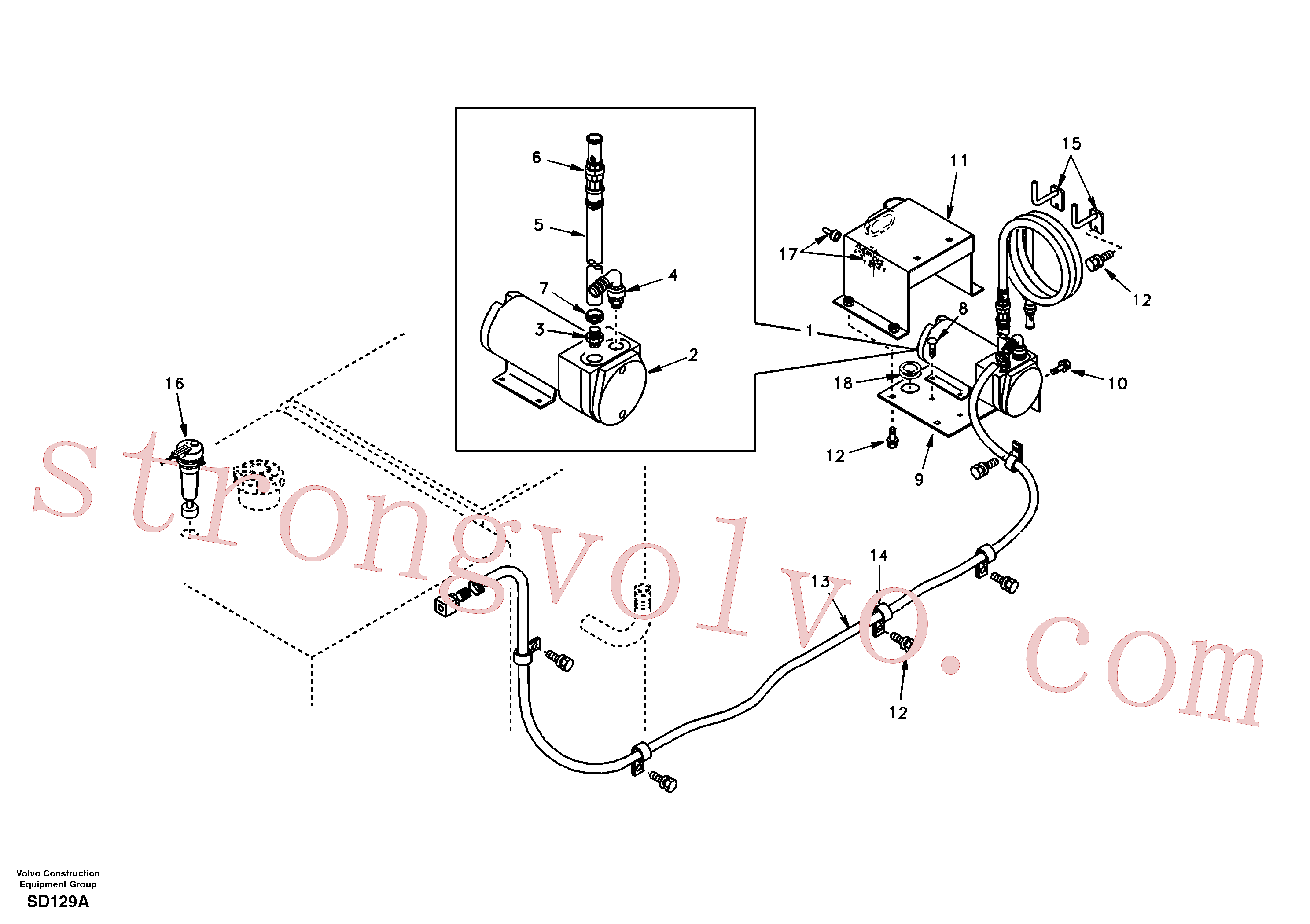 SA9041-10604 Volvo Bomba de enchimento de combustível(SD129A Montagem)
