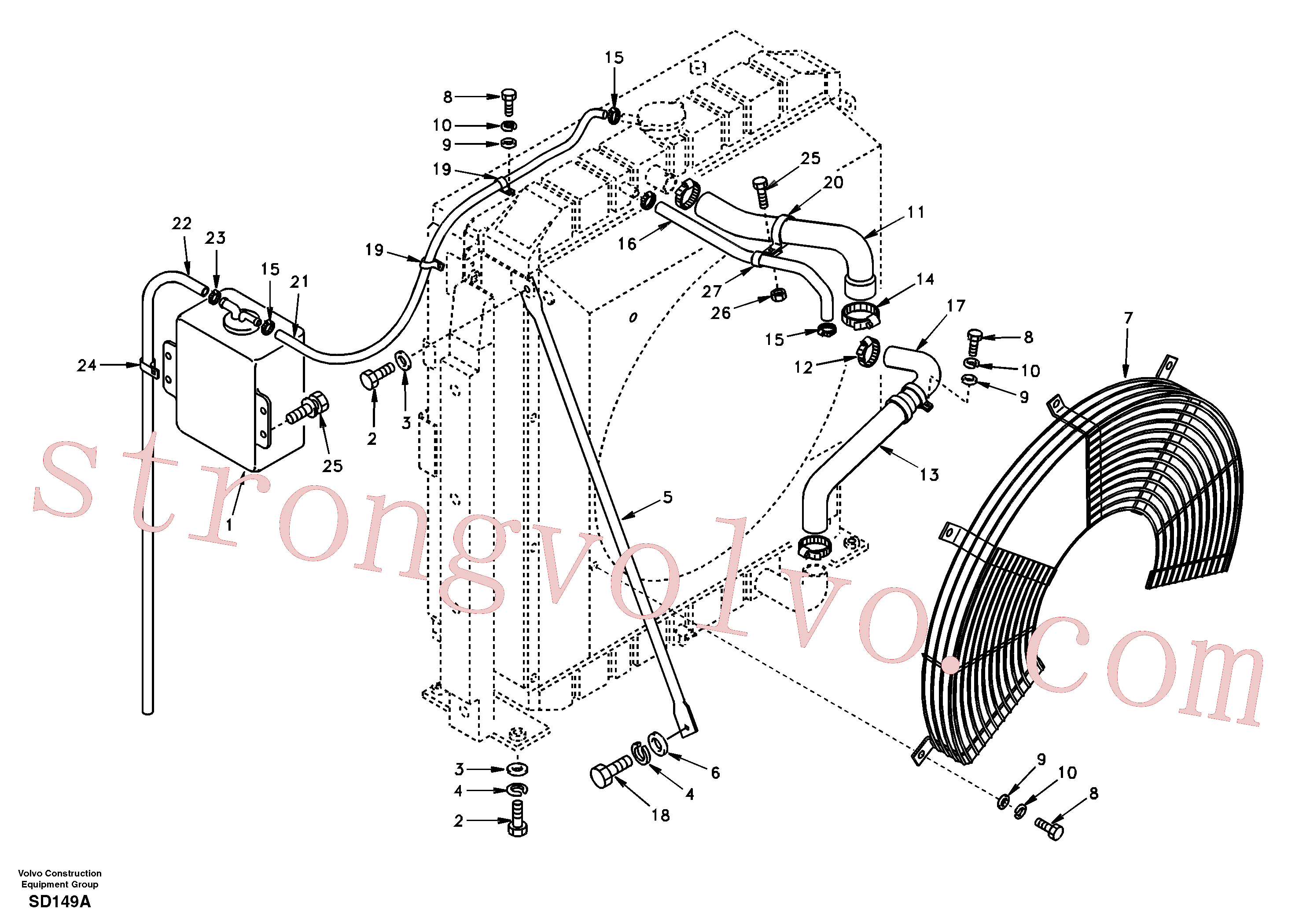 Volvo Montagem VOE14883762 Braçadeira da mangueira Acessórios