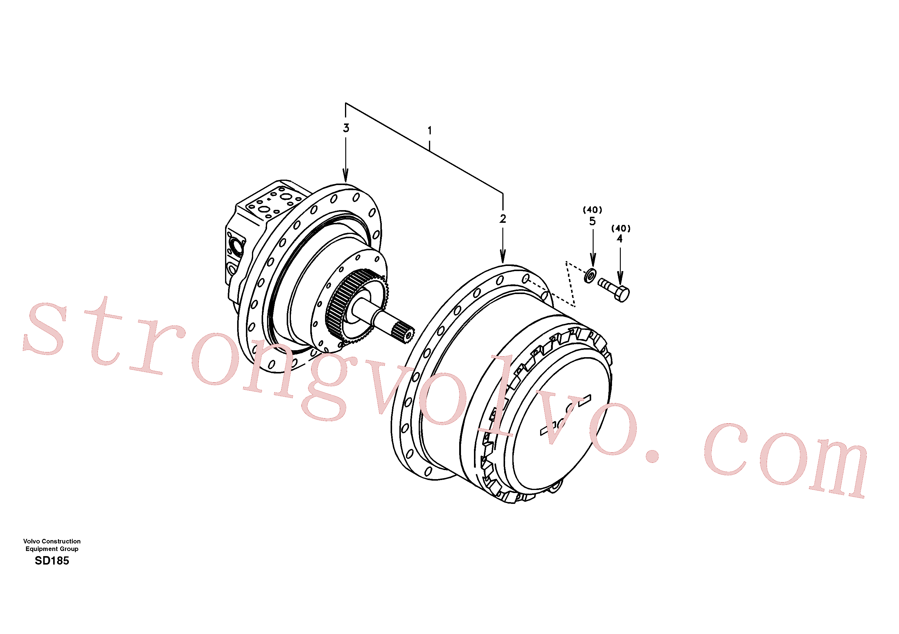 Volvo Montagem SA7240-10402 Travel motor Acessórios