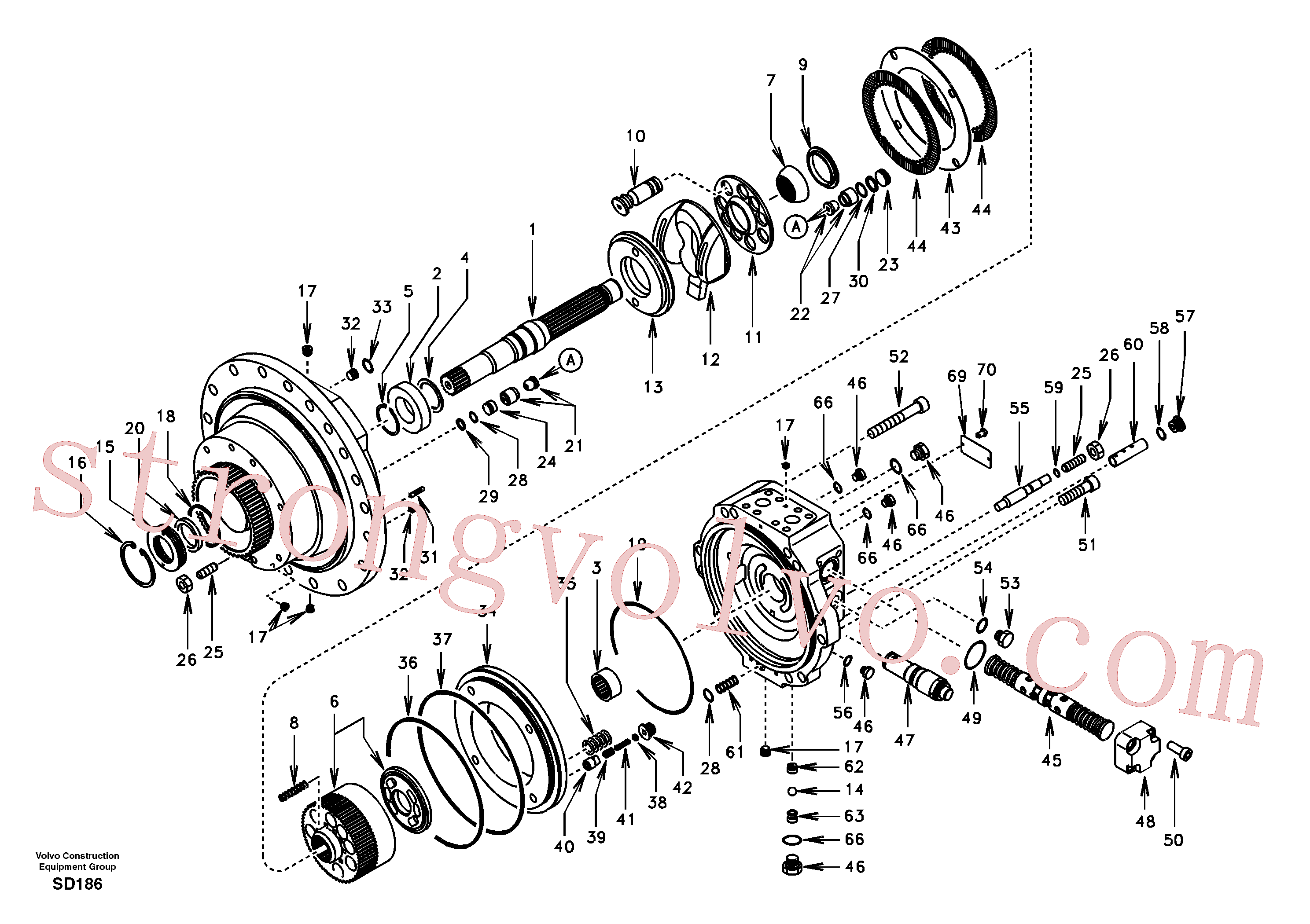 SA9016-11209 Volvo Motor de deslocação(SD186 Montagem)