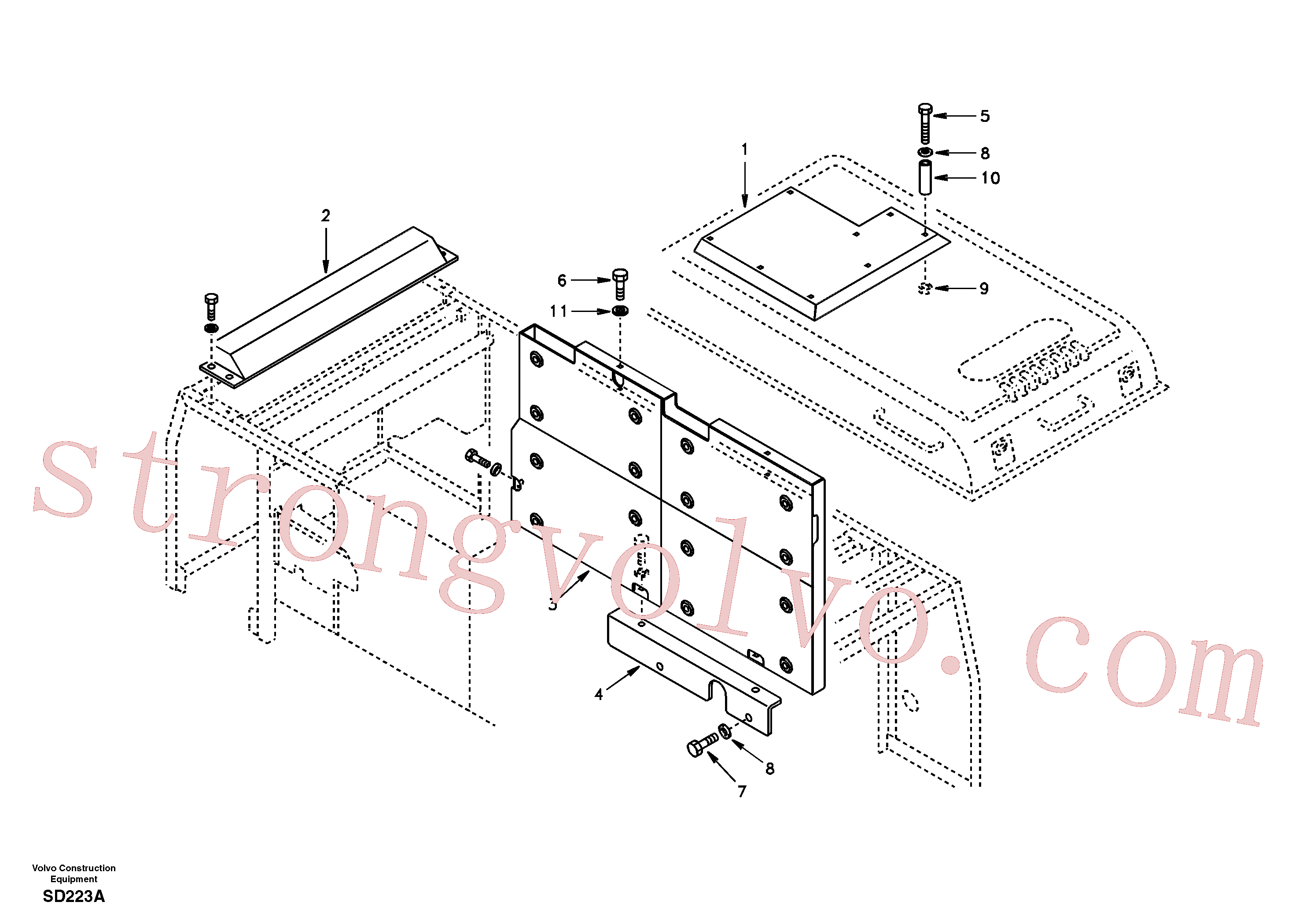 SA9111-11200 Volvo Protecção contra o ruído, kit de insonorização(SD223A Montagem)