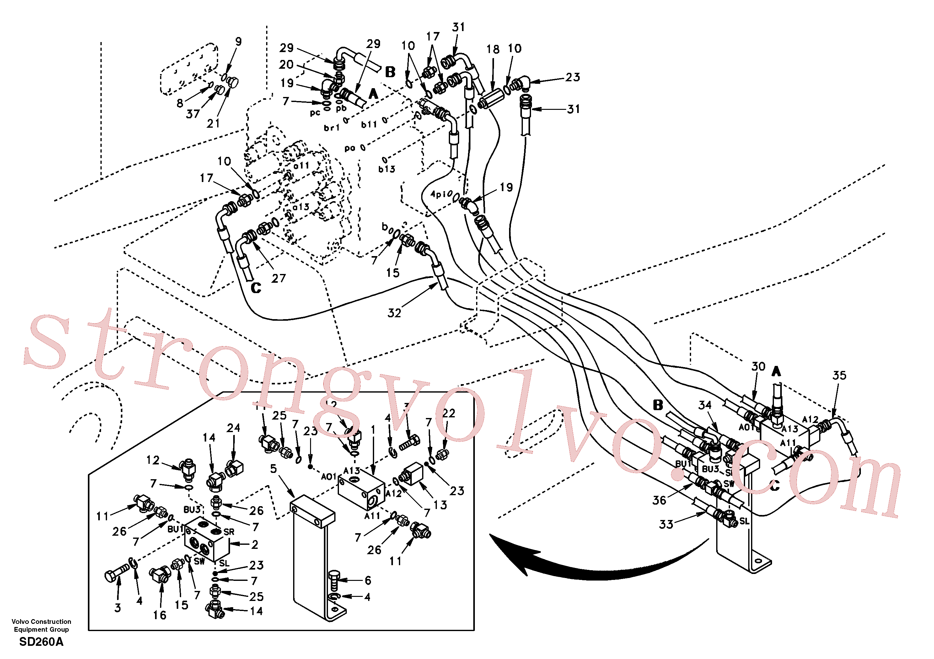 SA9451-02316 Volvo(SD260A Montagem)
