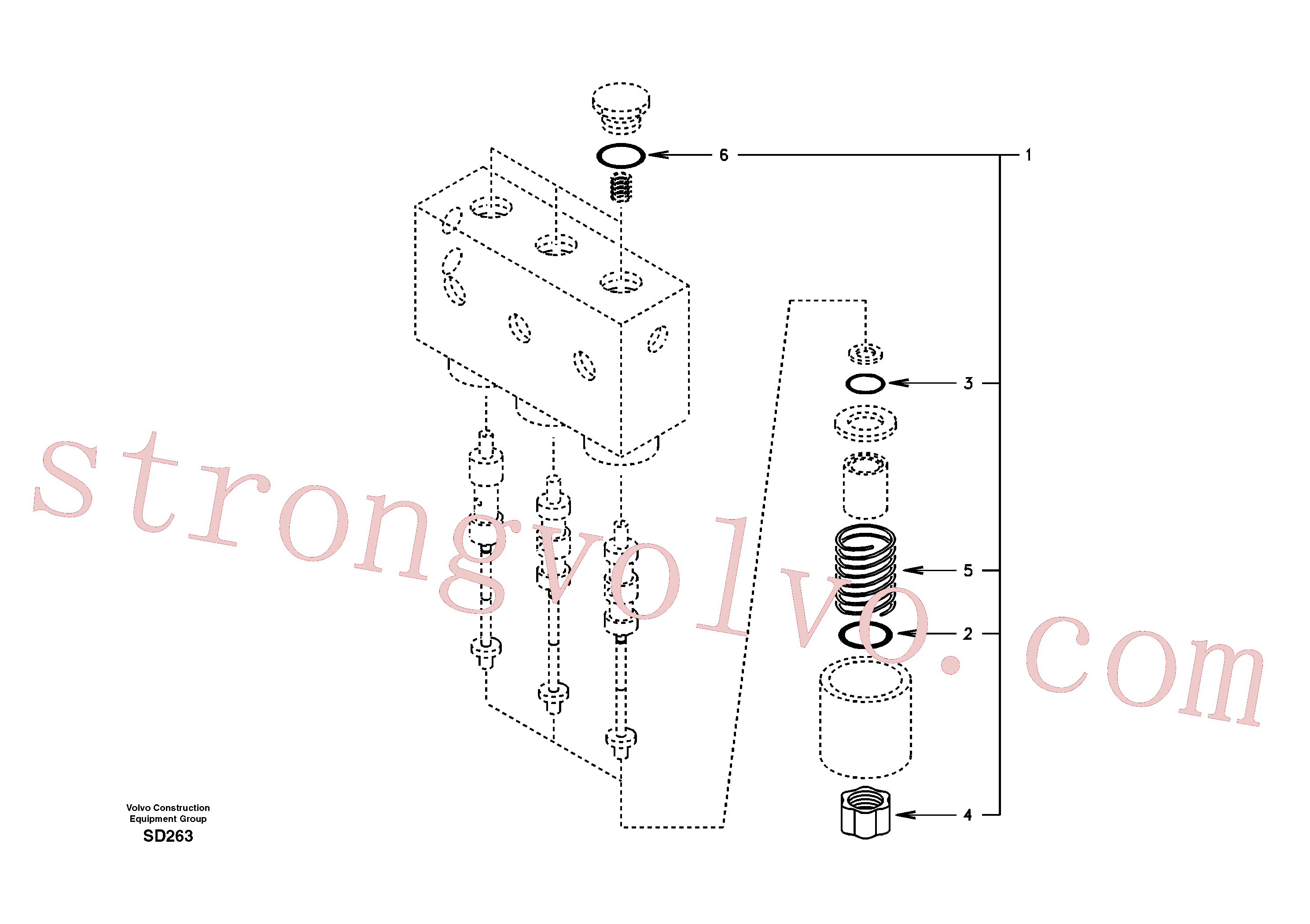 SA1148-00041 Volvo Sistema servomotor, válvula solenóide(SD263 Montagem)