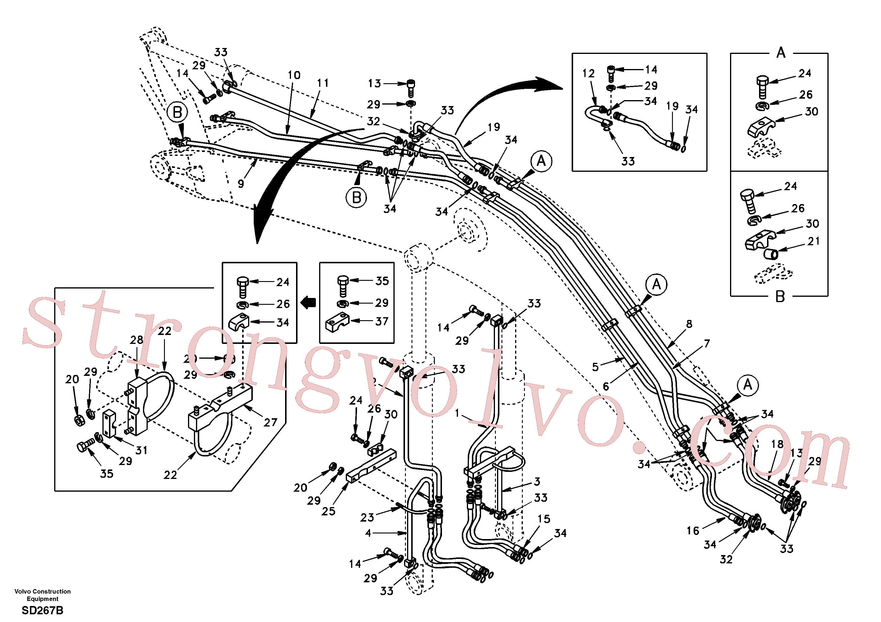VOE14677865 Volvo Hidráulica de serviço, lança(SD267B Montagem)