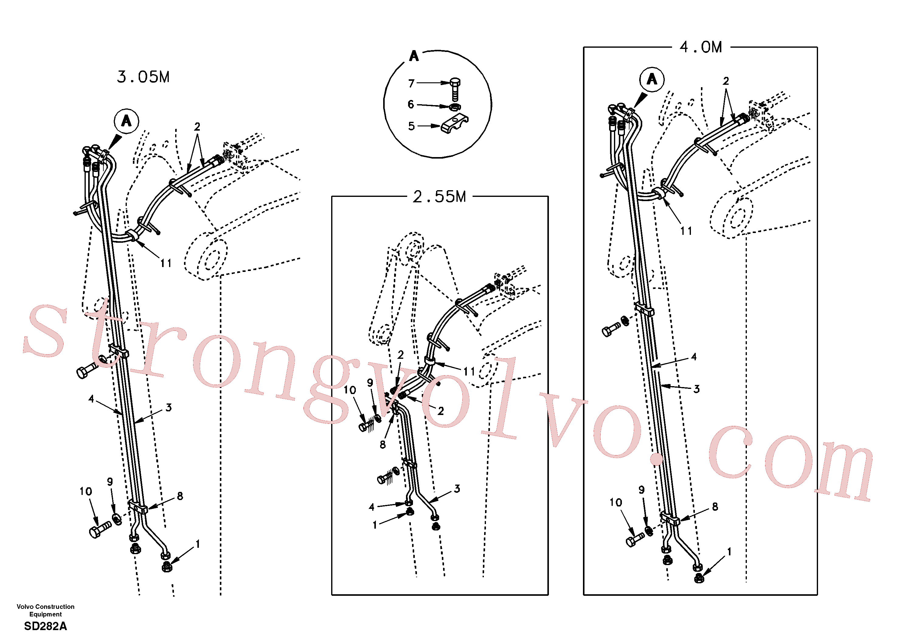 SA1174-57930 Pipe Volvo escavadeira
