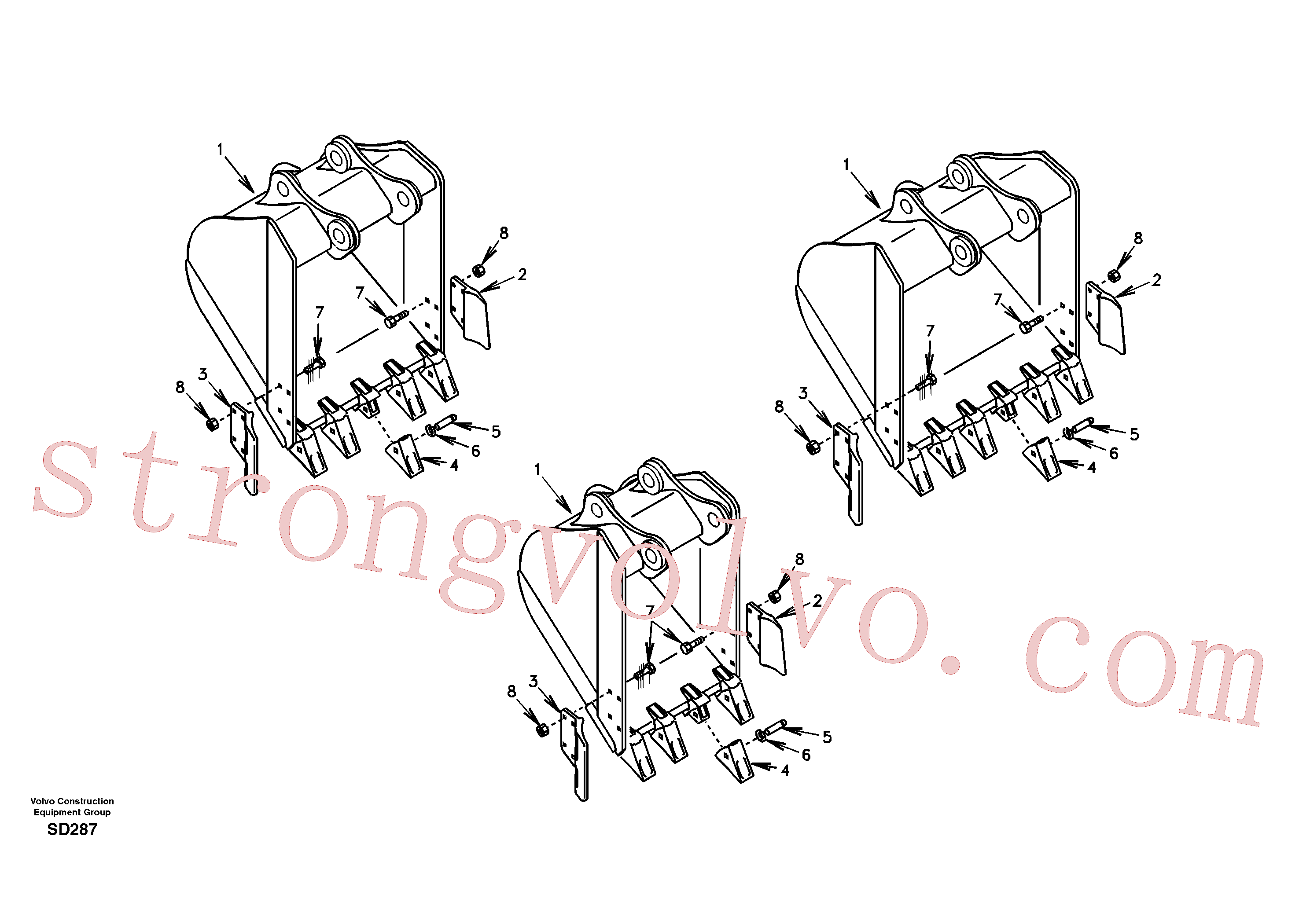 SA1171-00890 Volvo Balde(SD287 Montagem)
