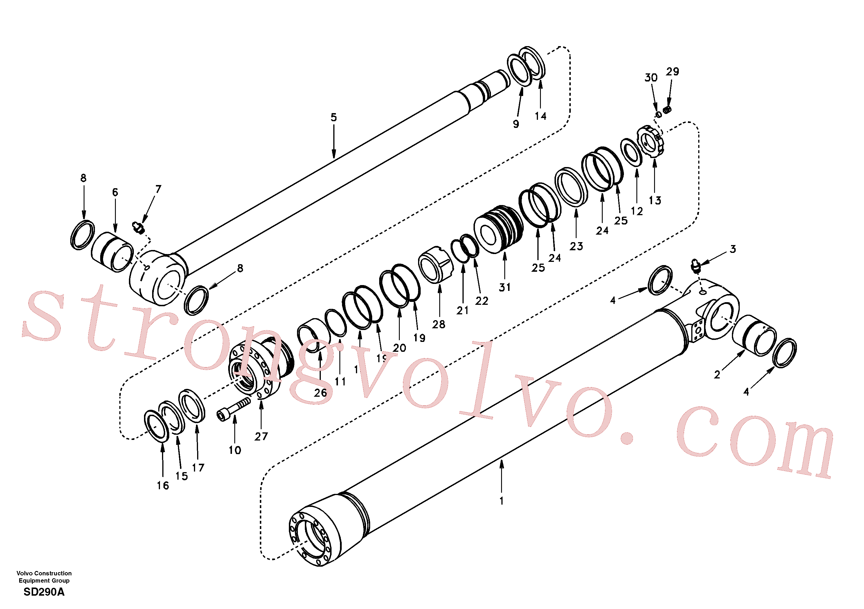 SA1146-08280 Seal Volvo escavadeira