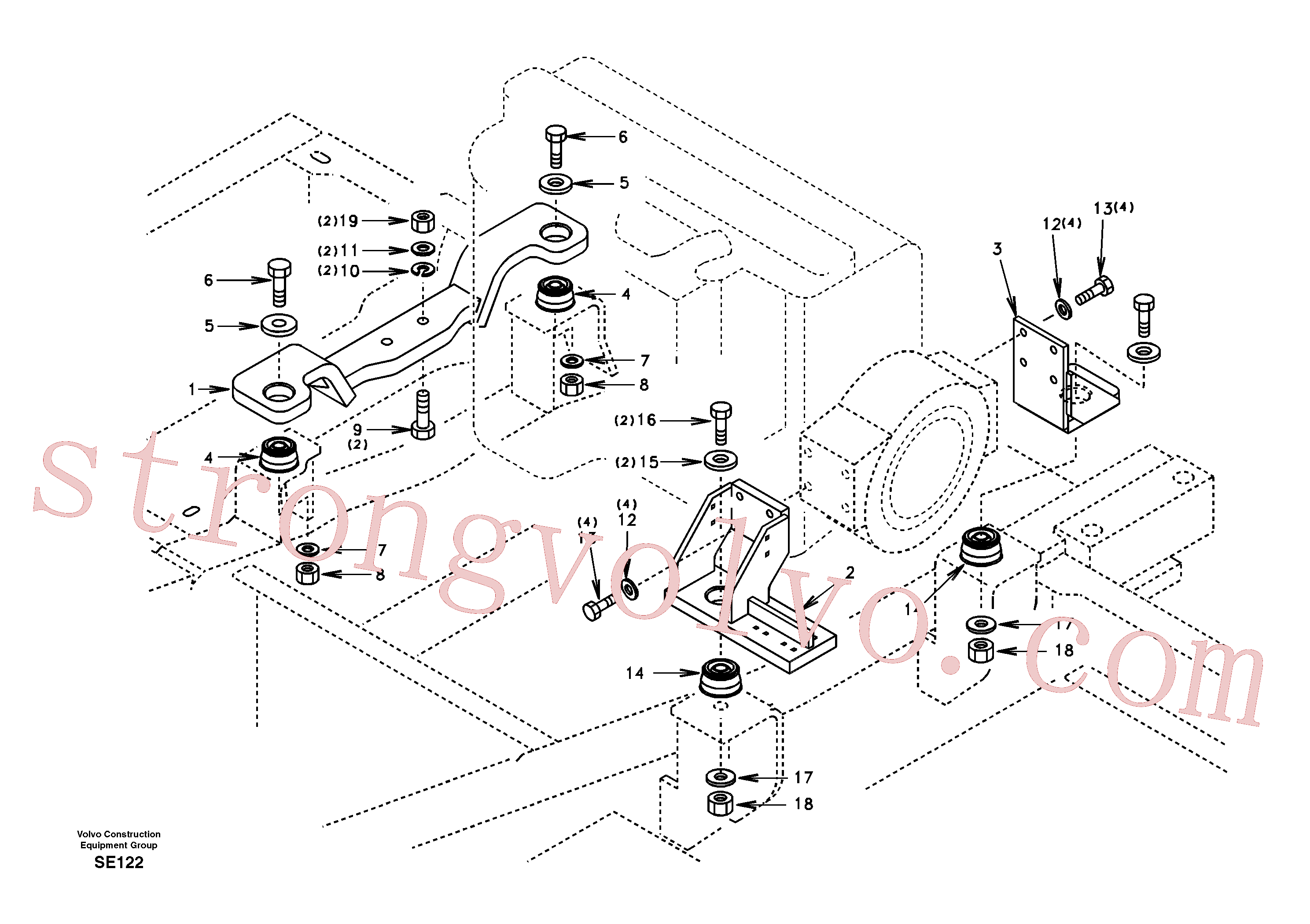 SA9011-22016 Volvo Apoio do motor(SE122 Montagem)