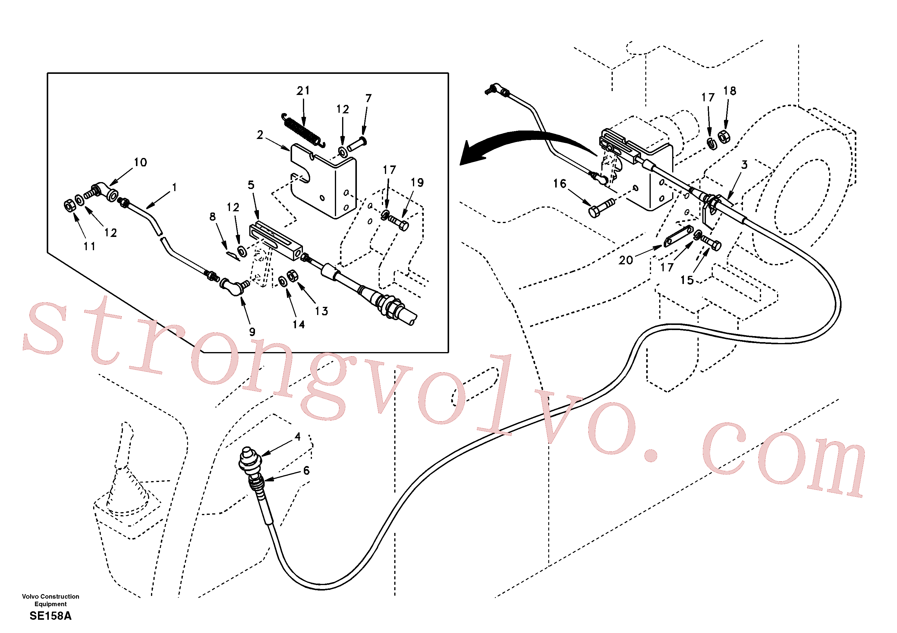 SA9646-31080 Volvo Comando de velocidade(SE158A Montagem)