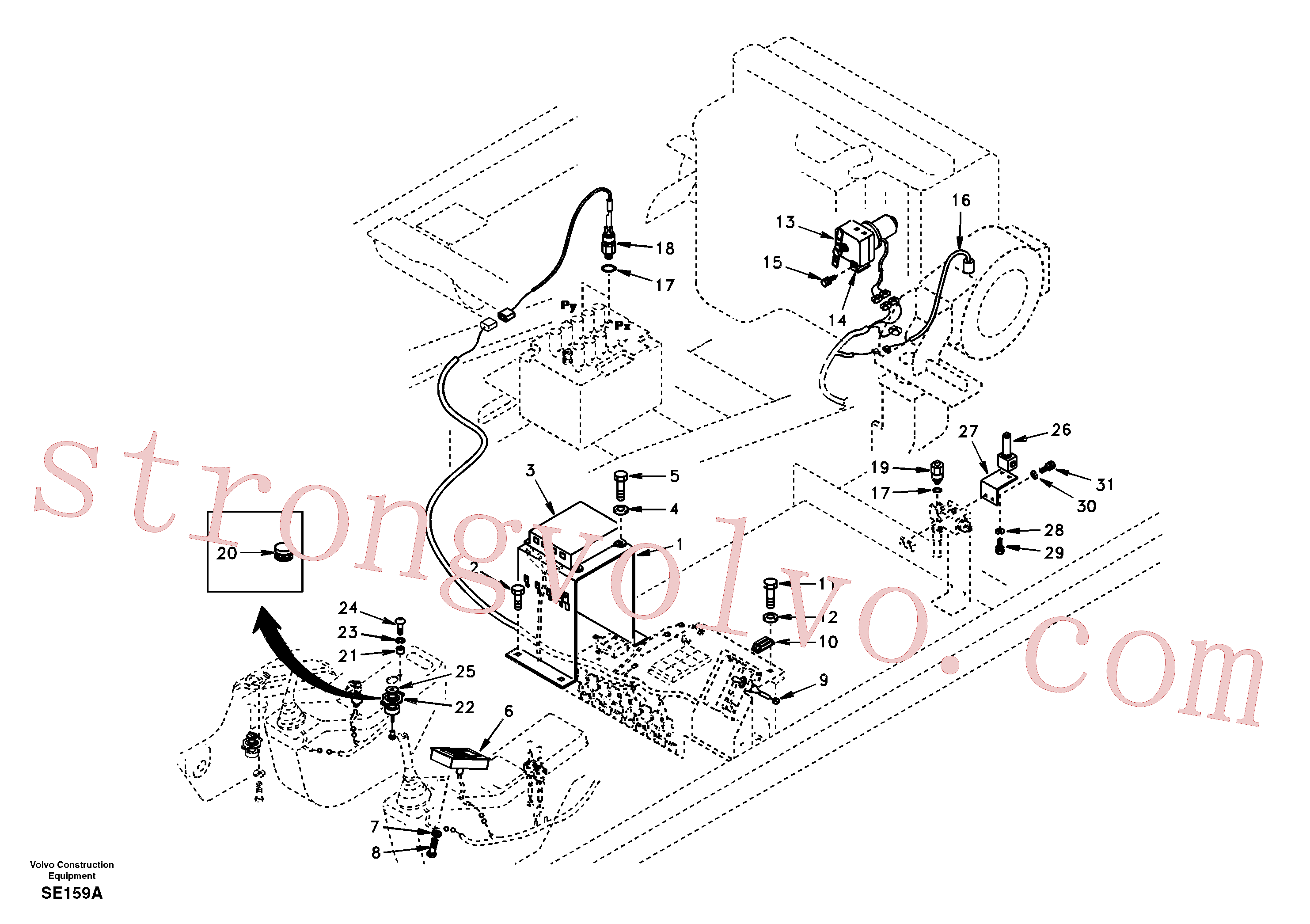 Volvo SA9011-11004 Parafuso Volvo Acessórios para escavadeira