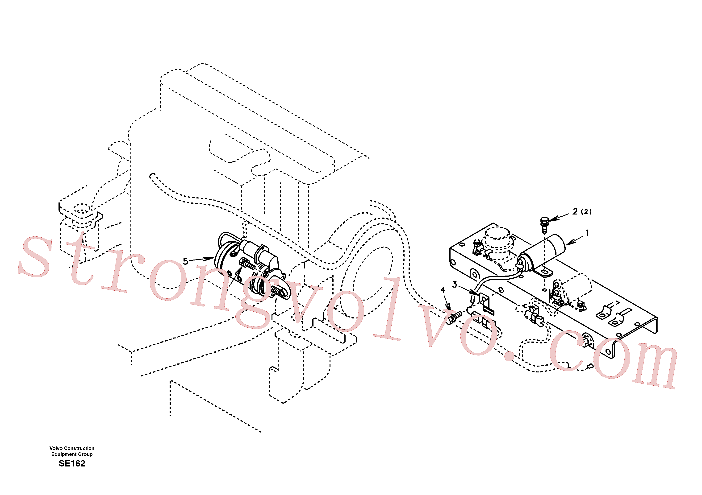 SA9041-10603 Volvo Motor de arranque, suporte(SE162 Montagem)