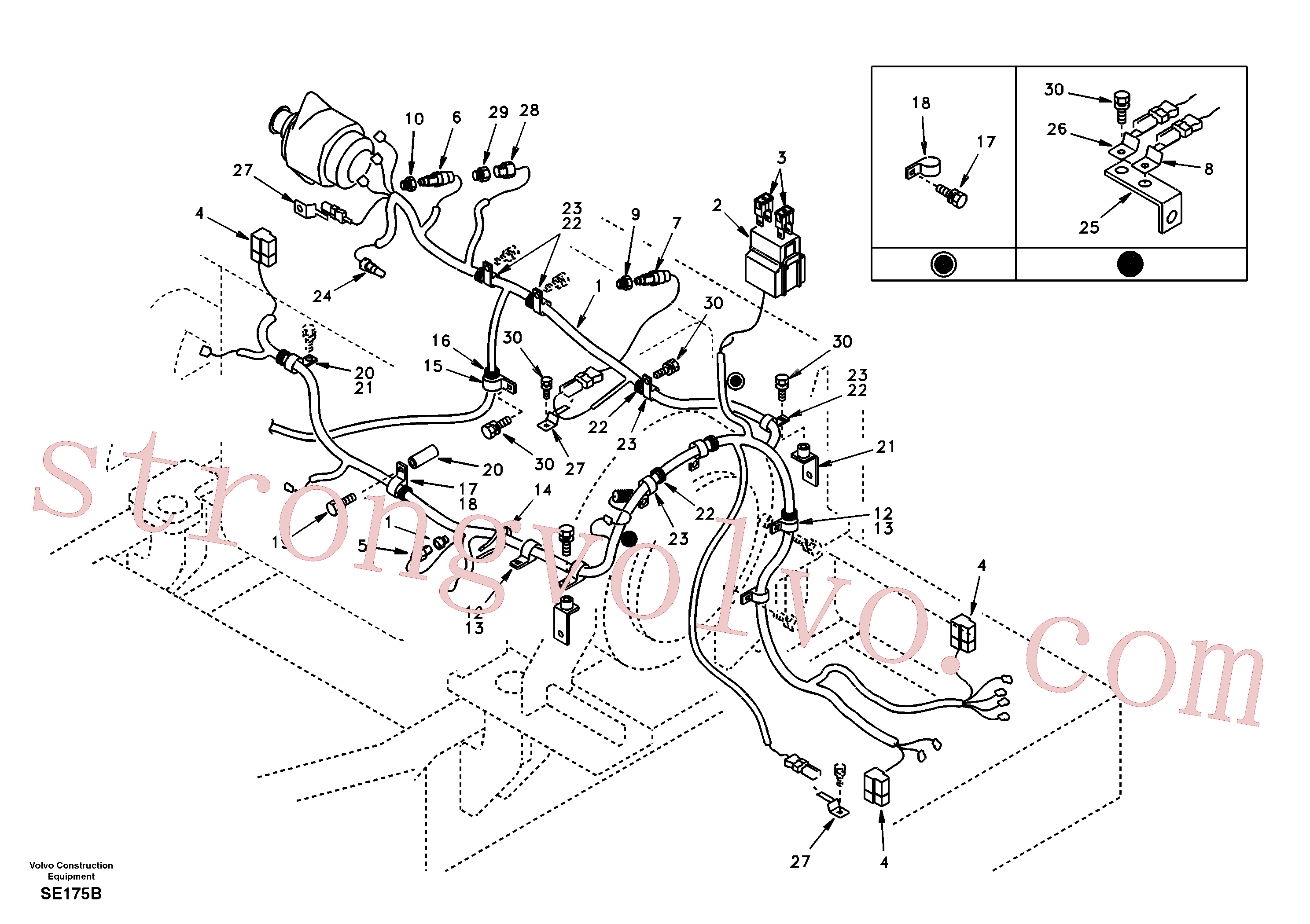 SA9011-21017 Volvo Cablagem, motor(SE175B Montagem)