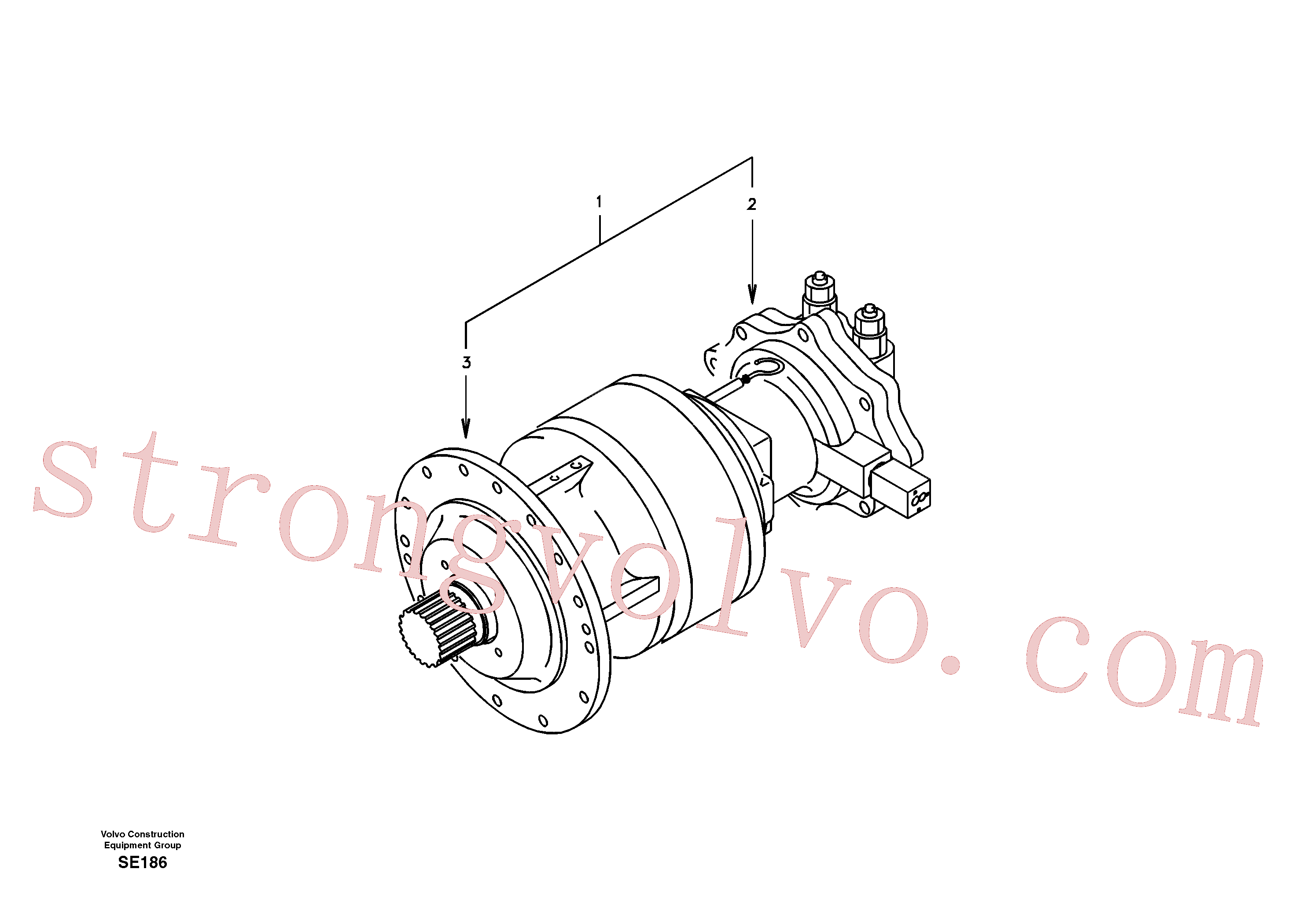 Atacado SA8230-27000 Eixo de redução Volvo escavadeira