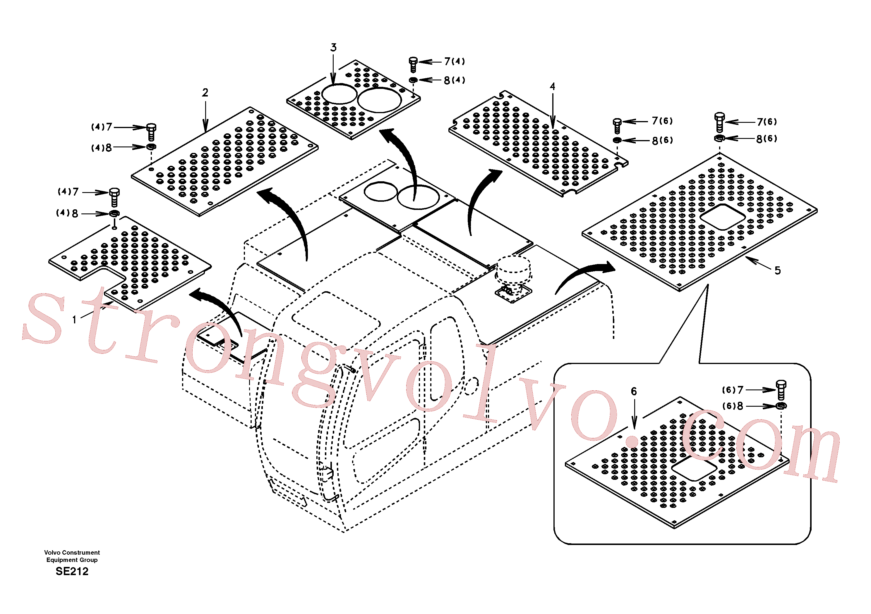 Volvo Acessórios para escavadeira SA1012-00160 Washer Acessórios