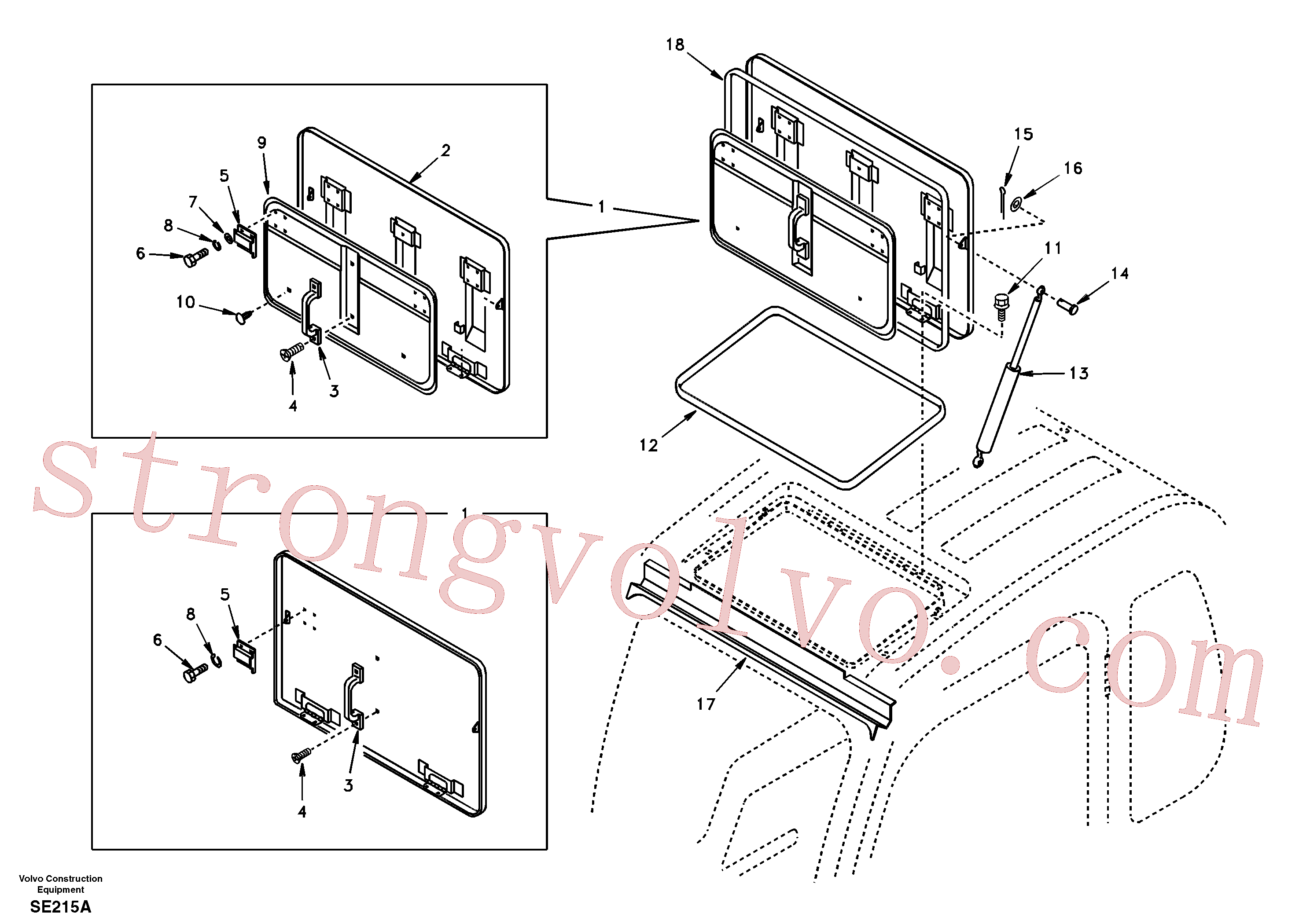 China Made VOE964843 Pino do garfo Volvo Acessórios para escavadeira
