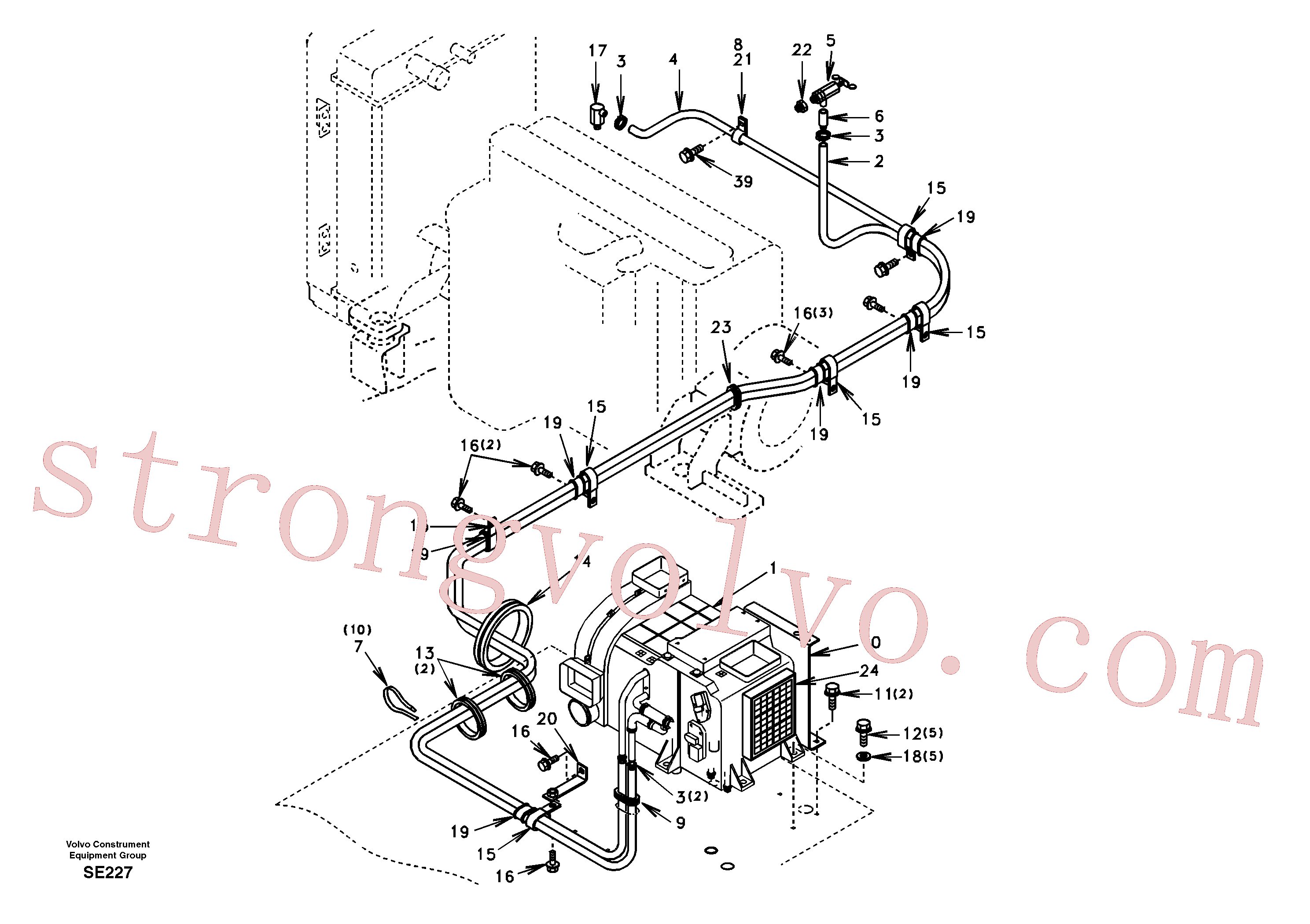 SA1125-01740 Volvo Linha de aquecimento(SE227 Montagem)