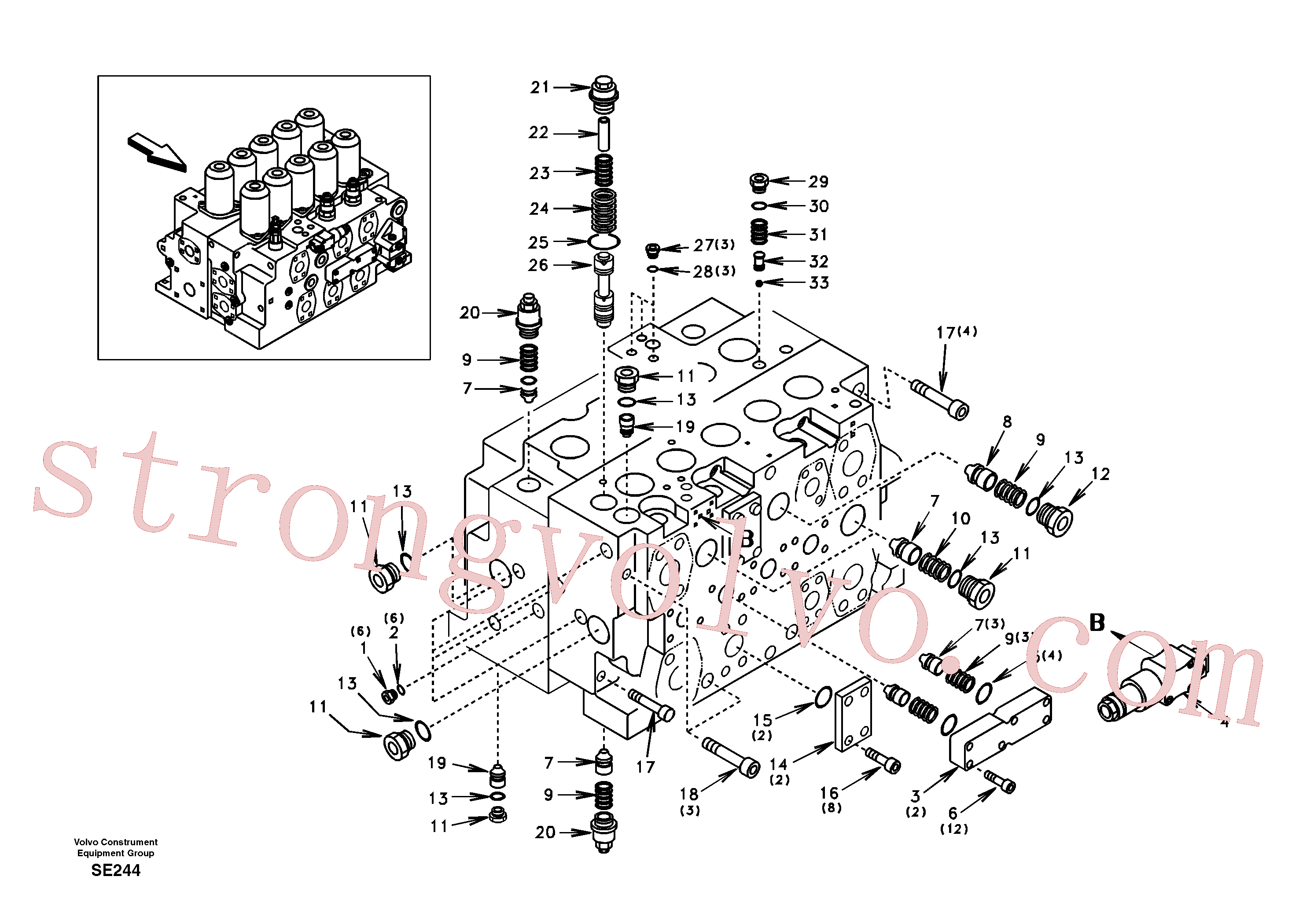 SA8230-37290 Spring Inscreva-se para Volvo Acessórios para escavadeira