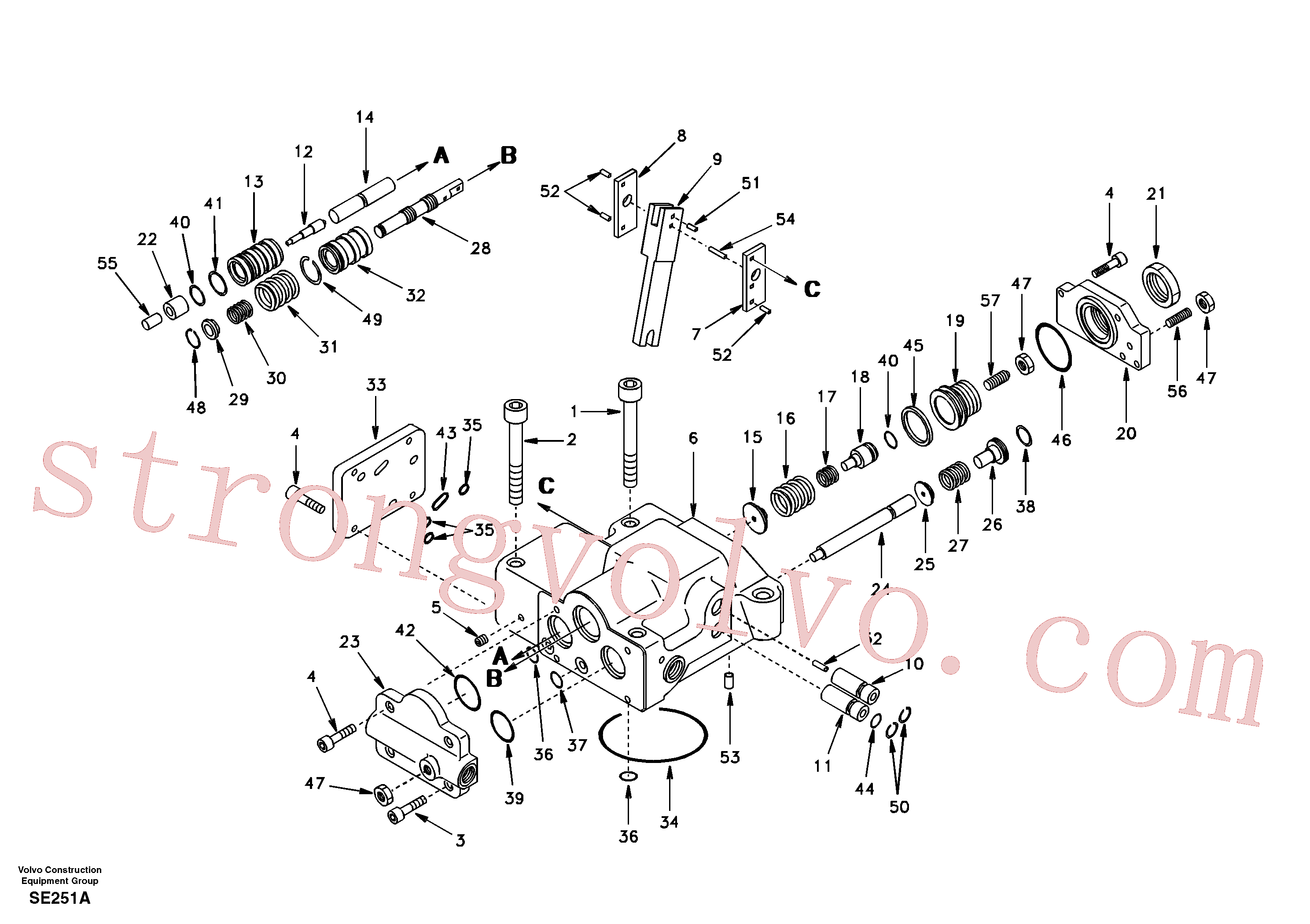 SA9016-10604 Volvo Regulador, bomba hidráulica(SE251A Montagem)
