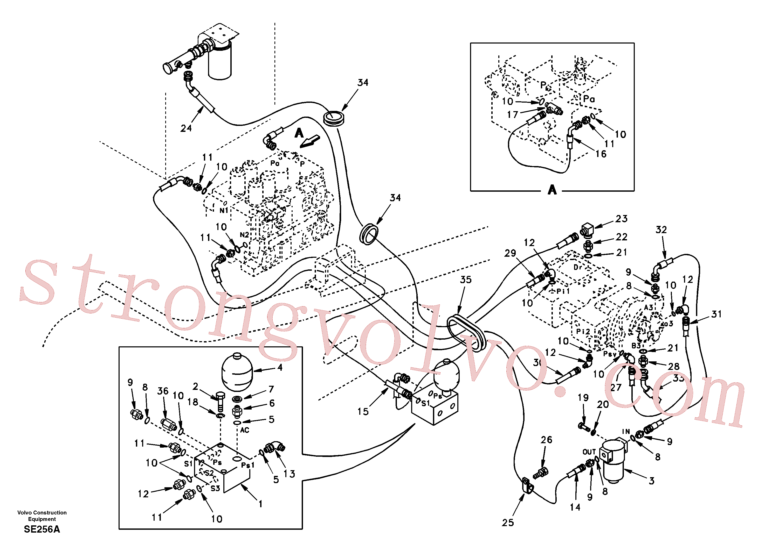 SA9453-04324 Volvo(SE256A Montagem)