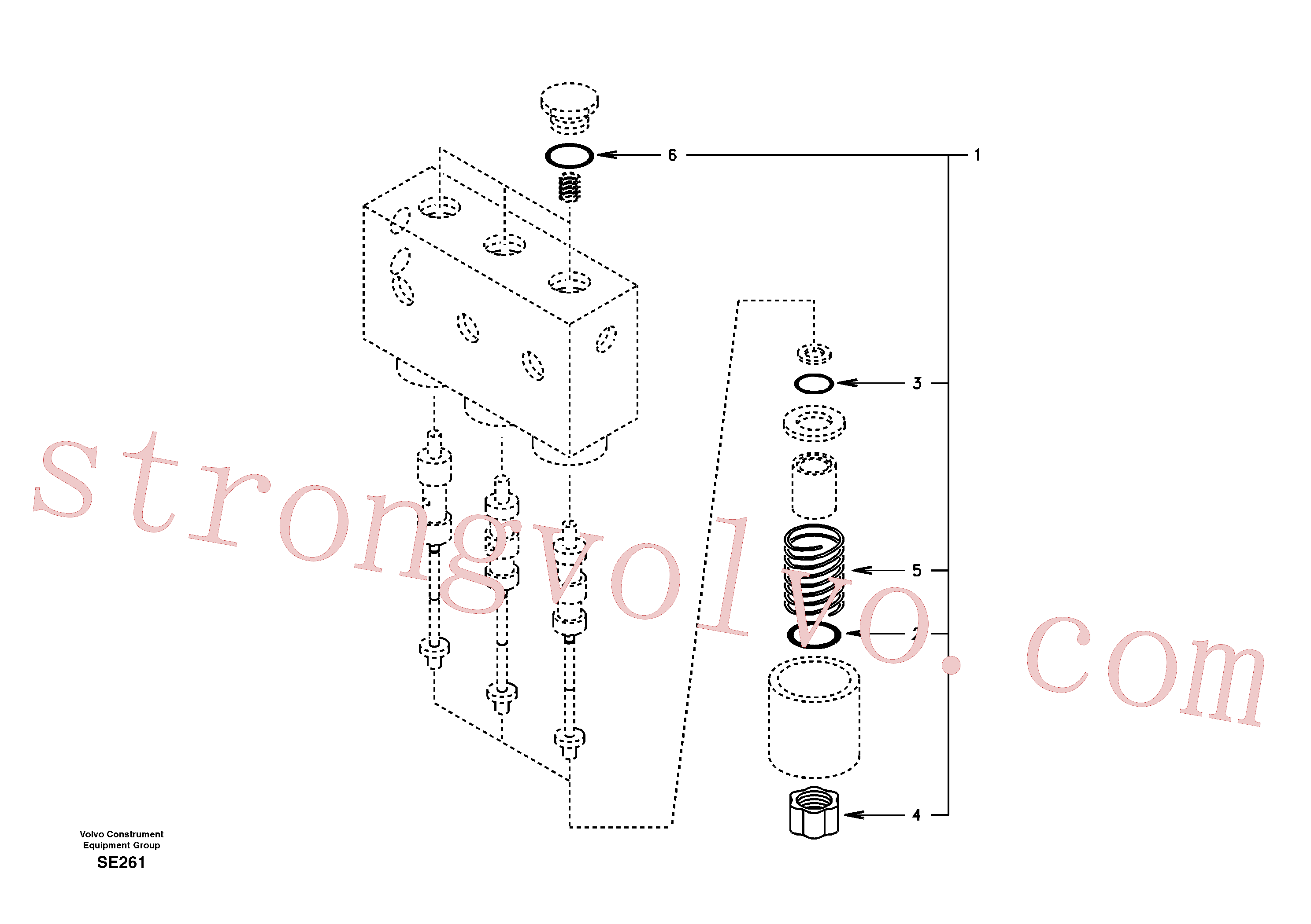 VOE14503080 Volvo Sistema servomotor, válvula solenóide(SE261 Montagem)