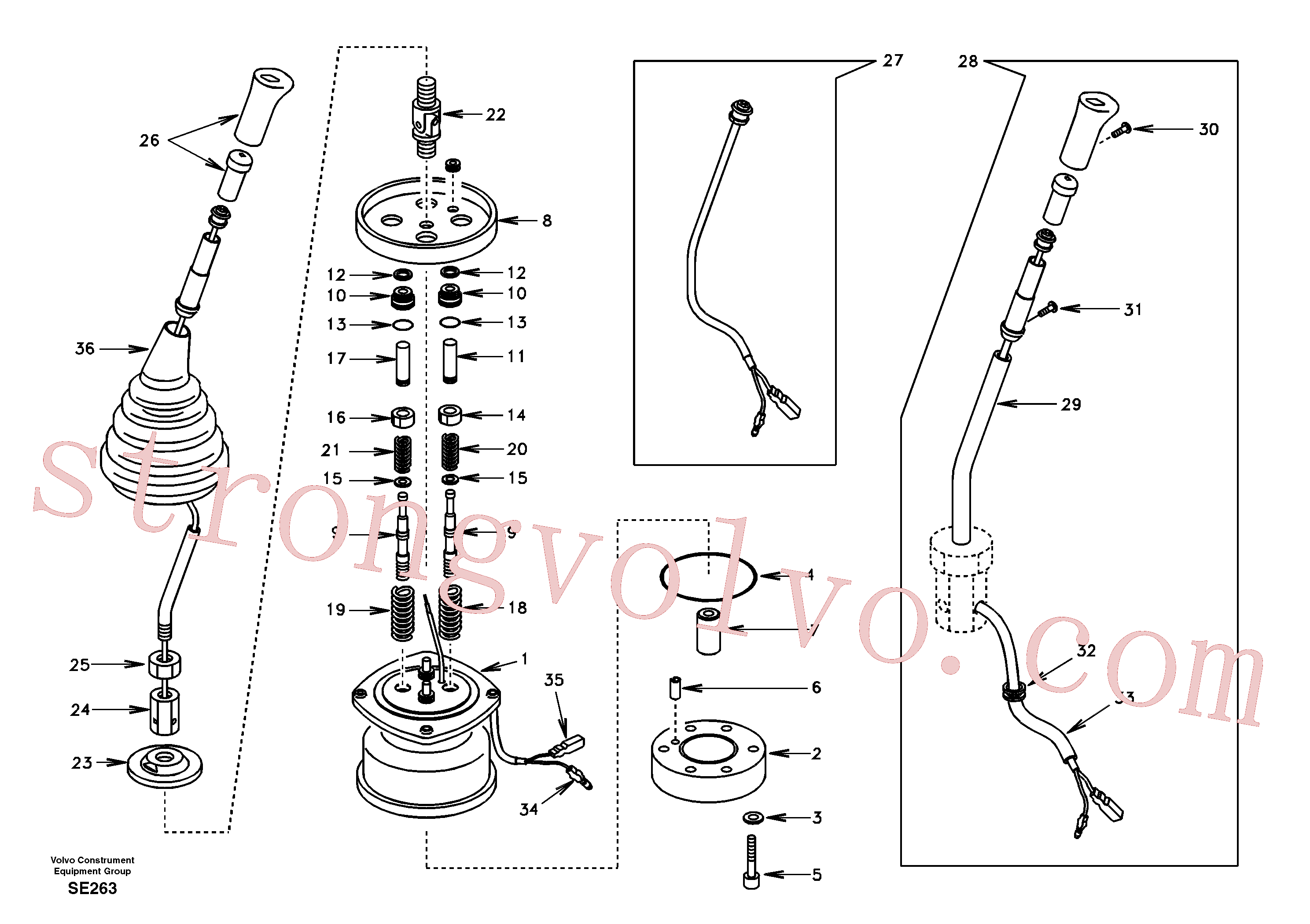 VOE14500138 Volvo Servo-sistema, válvula de comando à distância(SE263 Montagem)