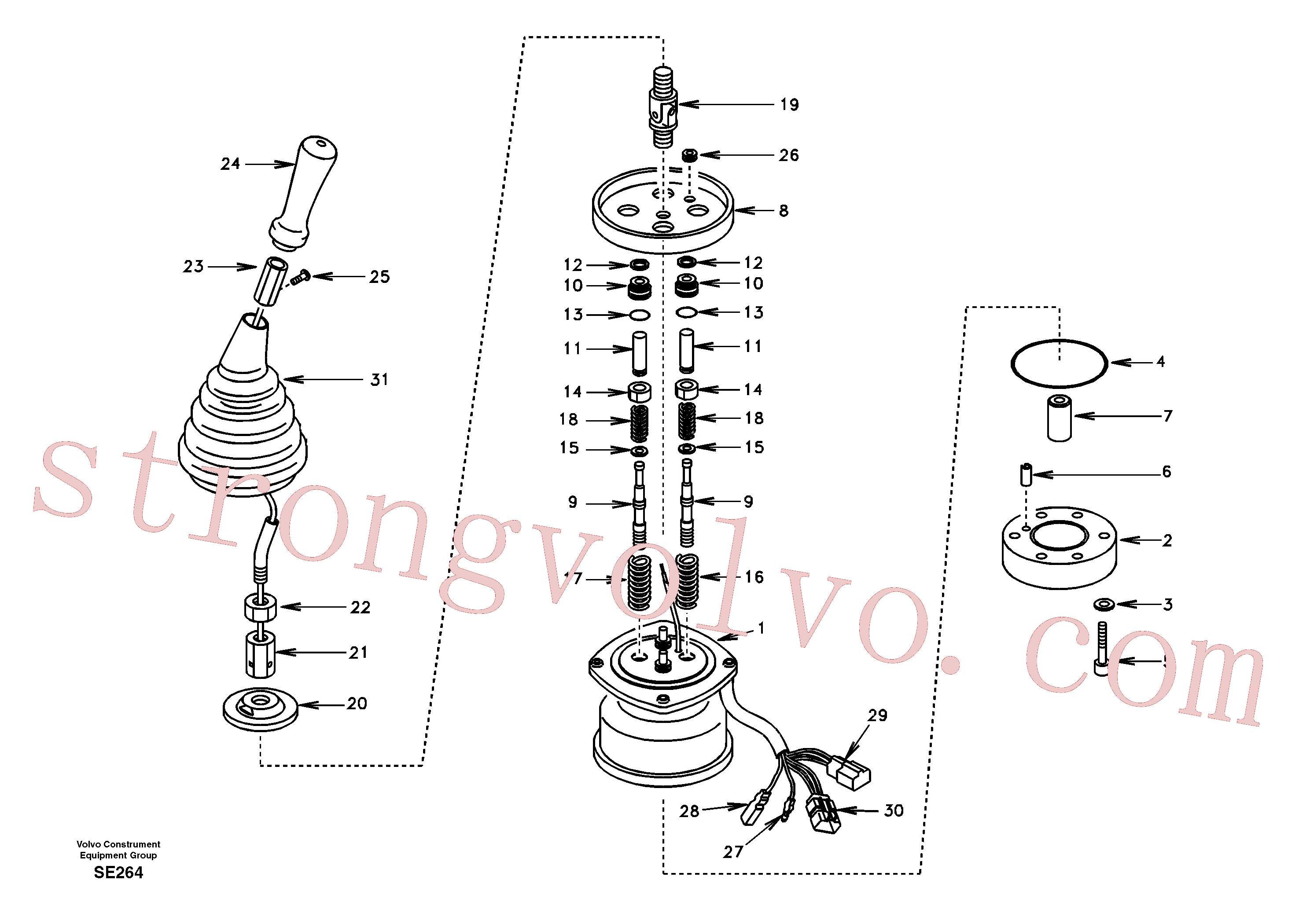 VOE14510417 Válvula de controle remoto Volvo escavadeira